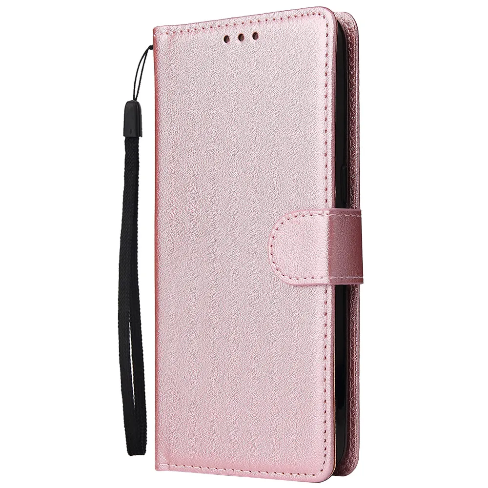 For OPPO Realme 5 Rro Cellphone Cover Buckle Closure Cards Holder Wallet Design Stand Function PU Leather Smart Shell Overall Protection  blue