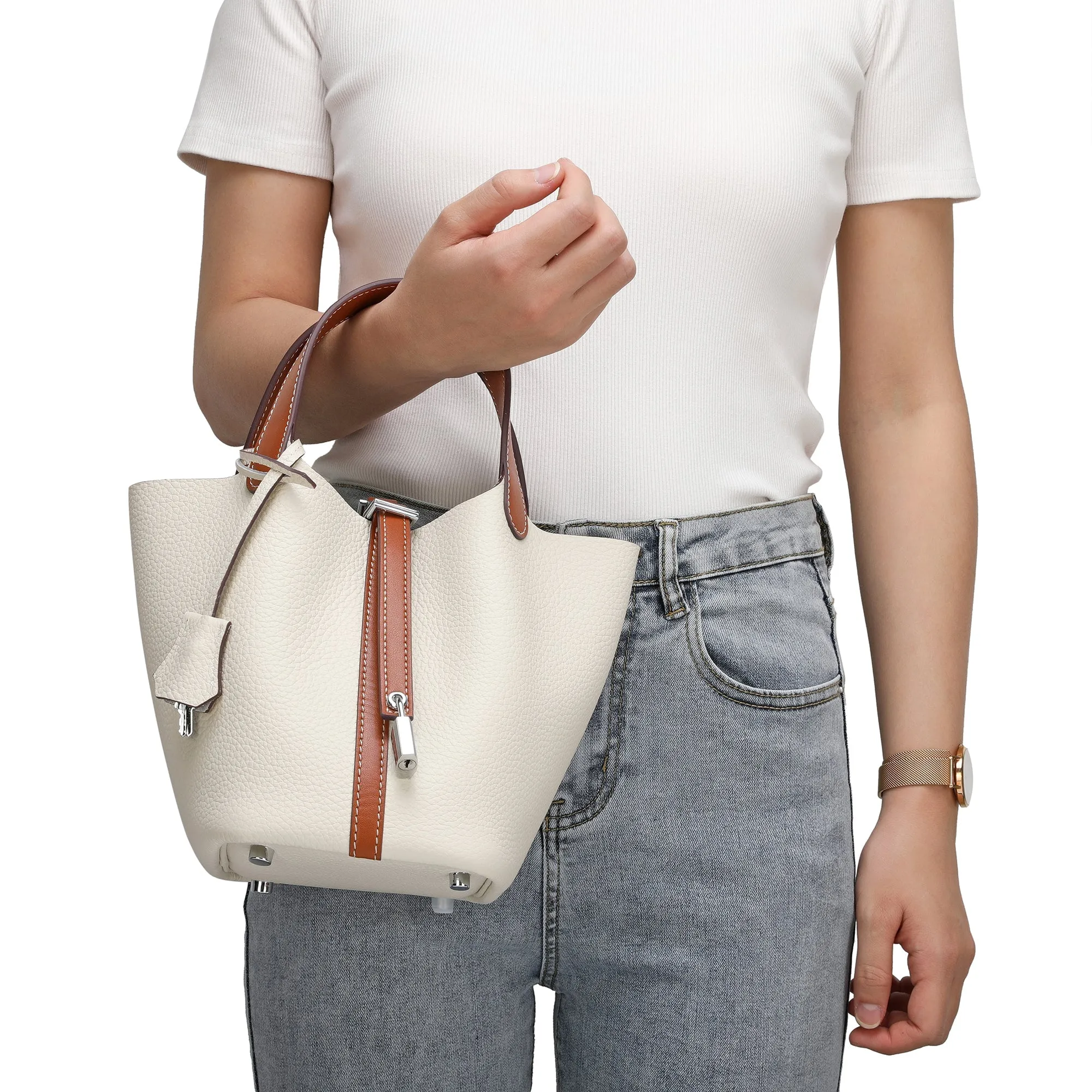 Full-grain Leather Top-Handle Bag