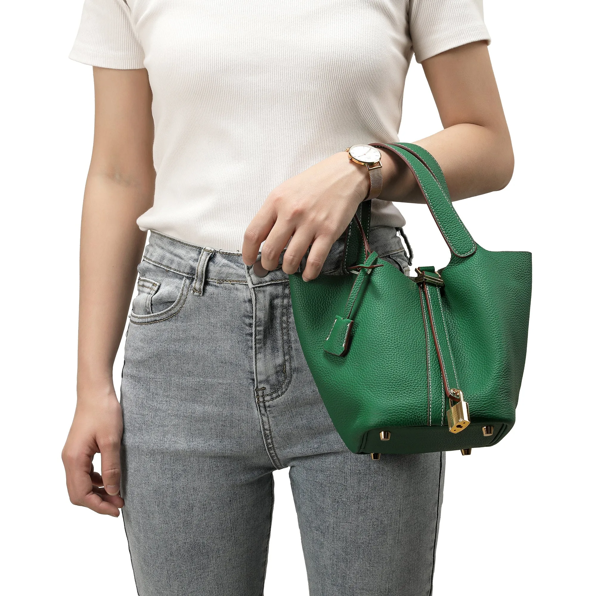 Full-grain Leather Top-Handle Bag