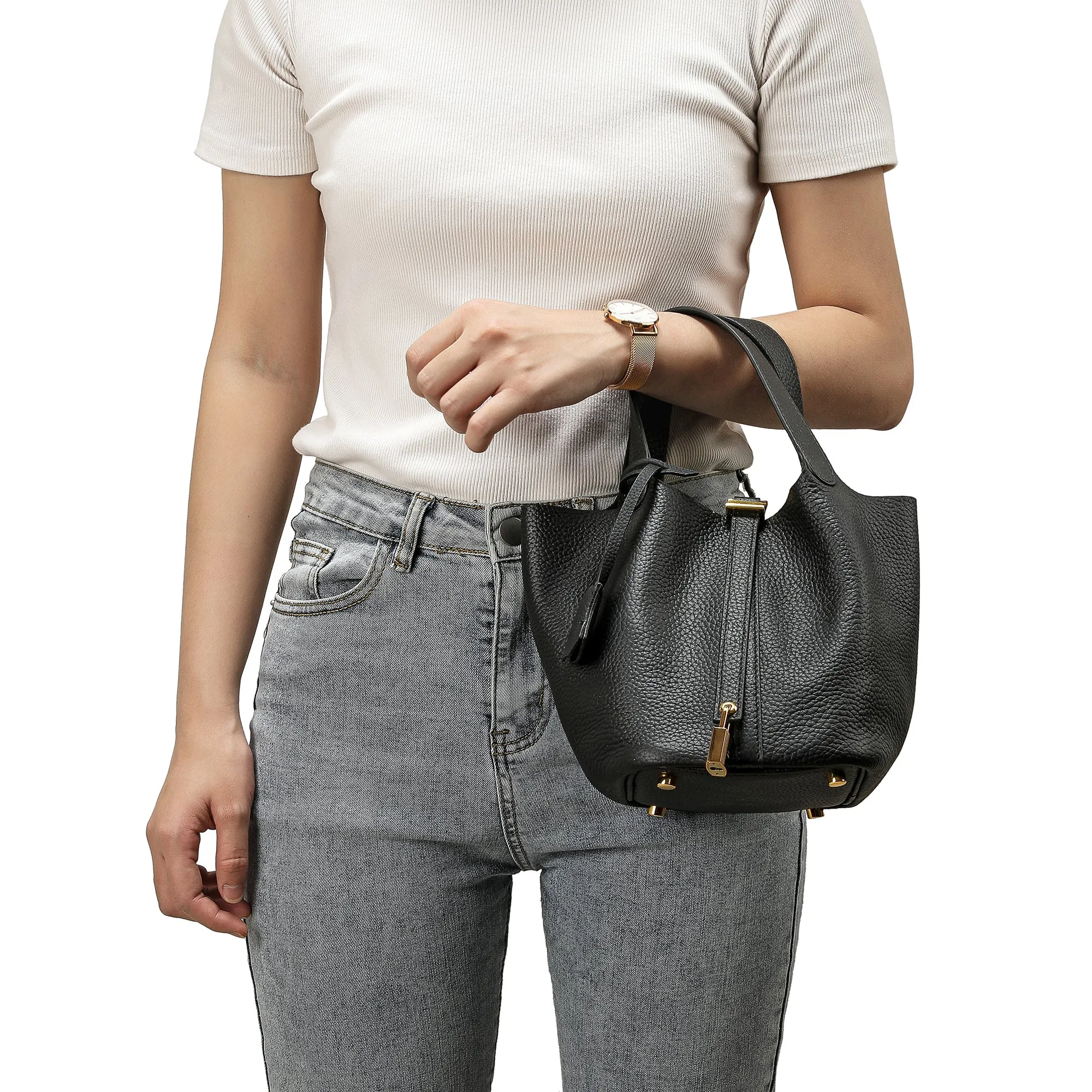 Full-grain Leather Top-Handle Bag