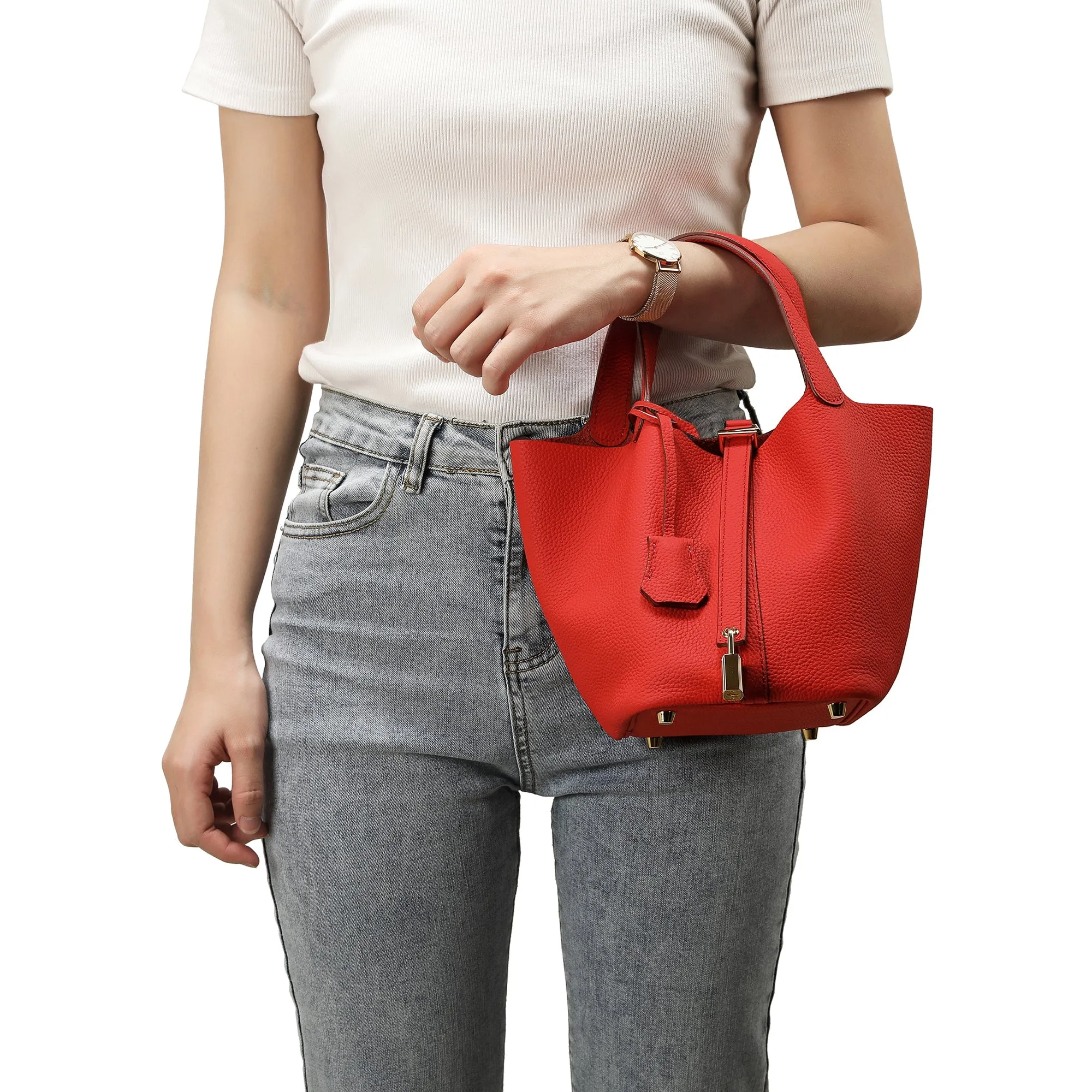 Full-grain Leather Top-Handle Bag