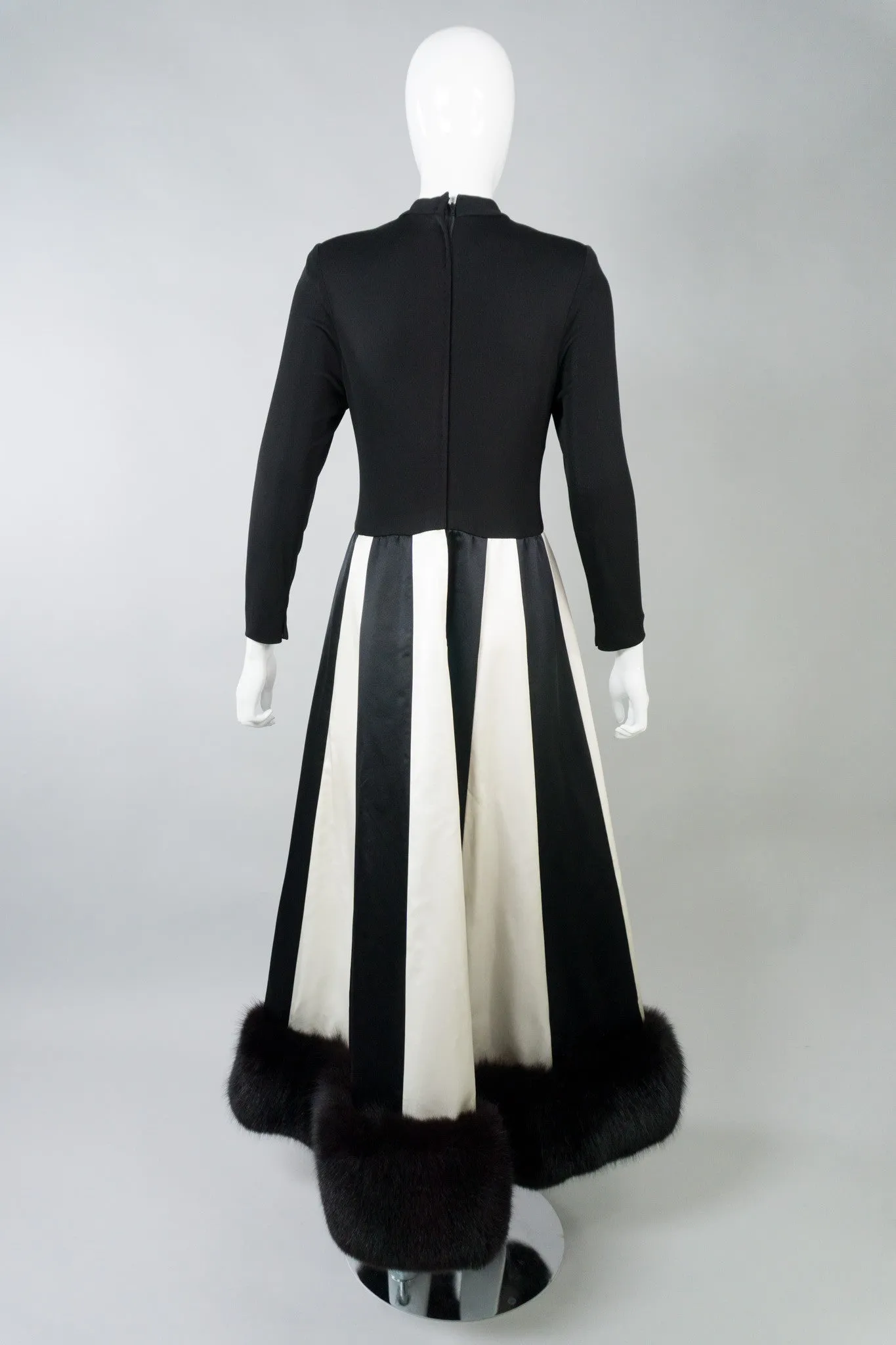 Fur Stripe Dress