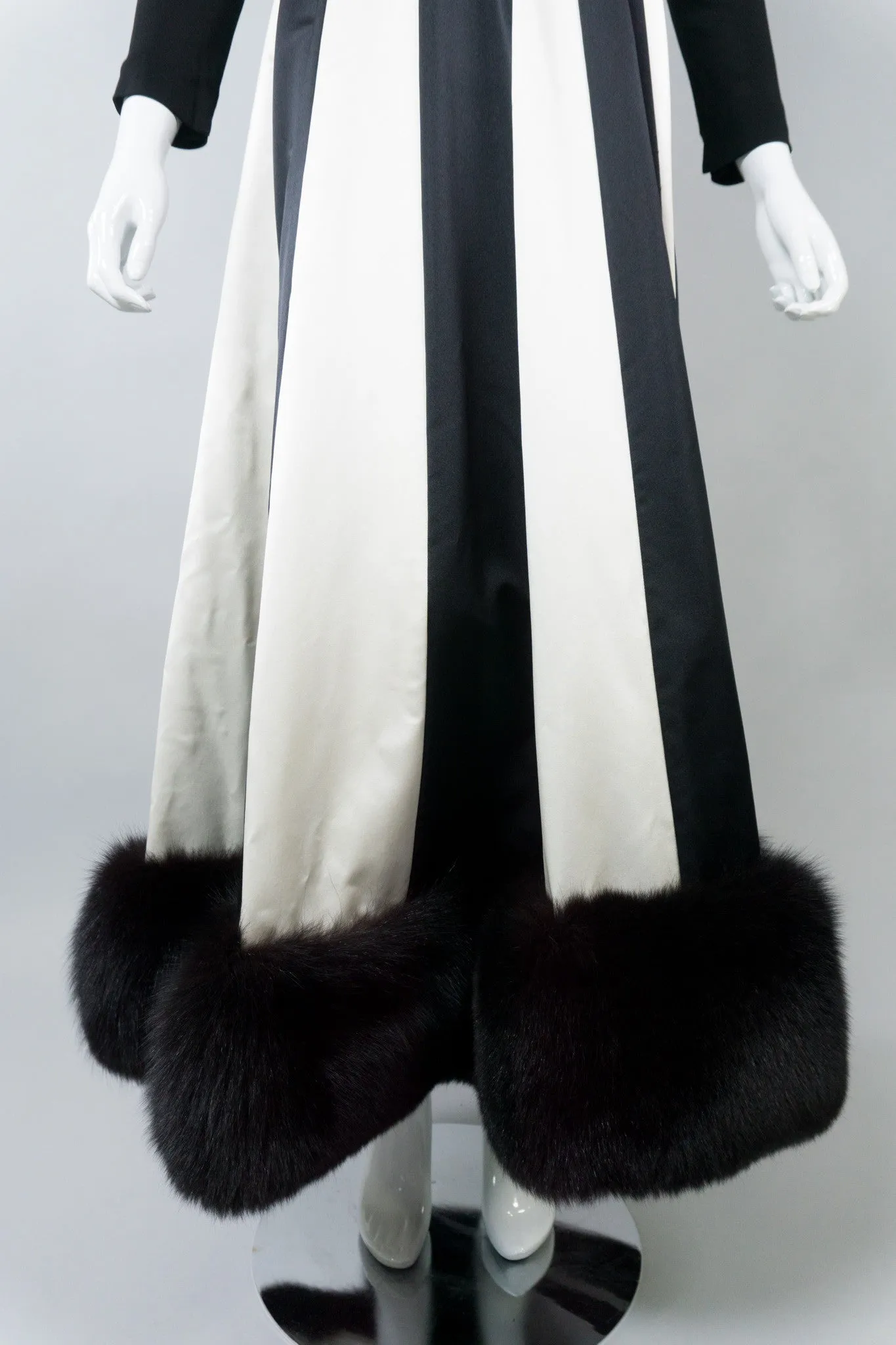 Fur Stripe Dress
