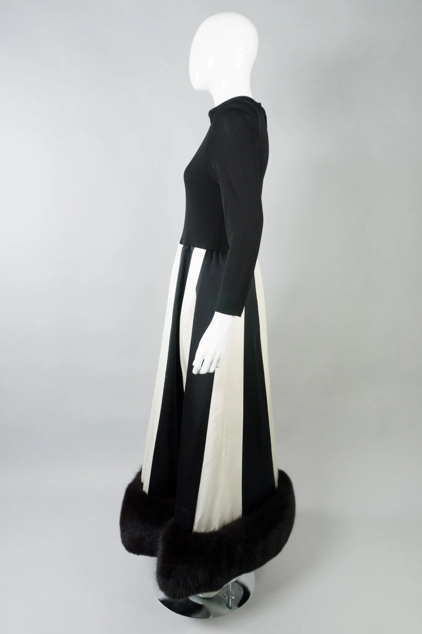 Fur Stripe Dress