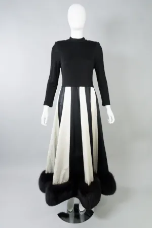 Fur Stripe Dress