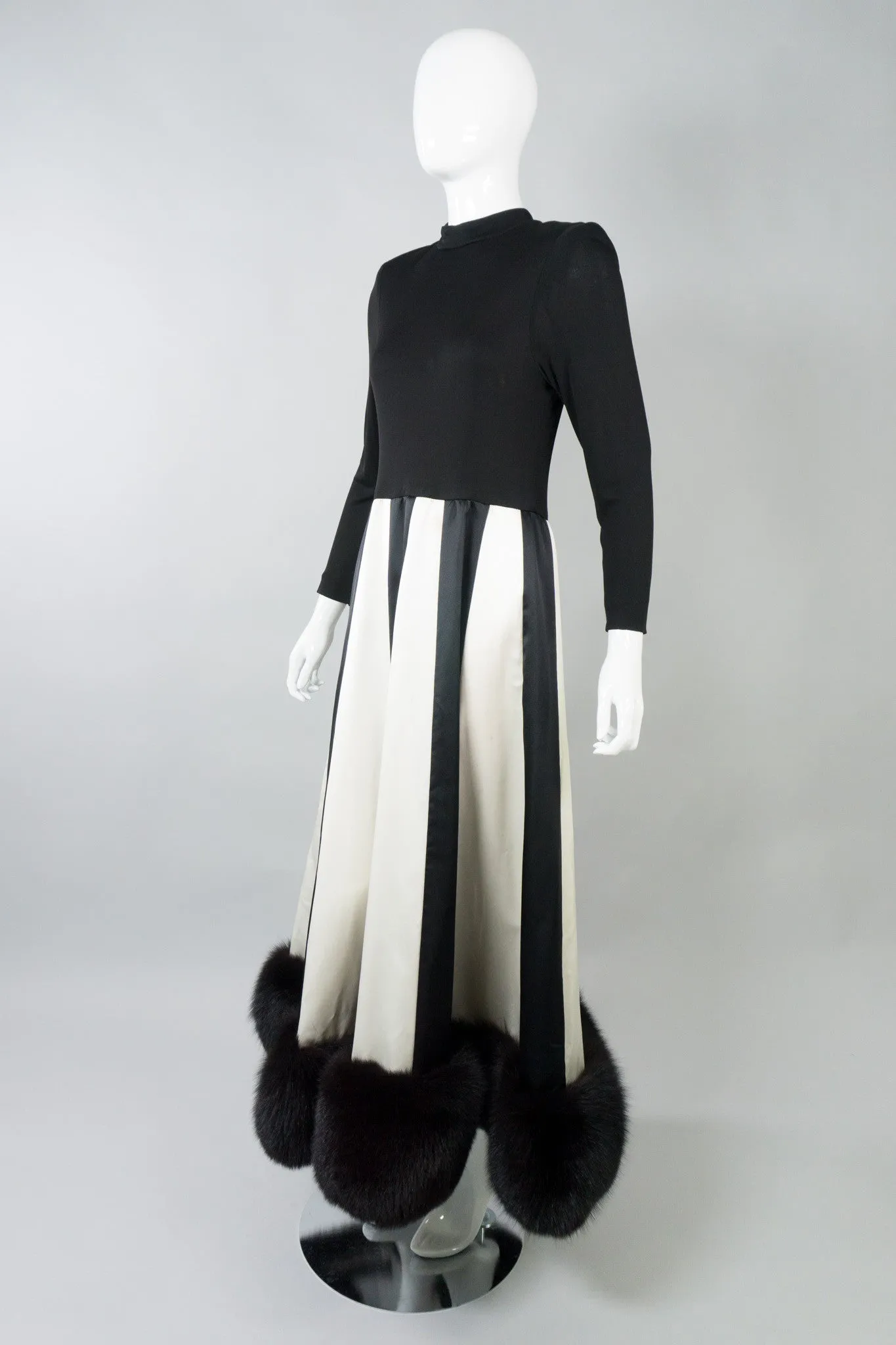 Fur Stripe Dress