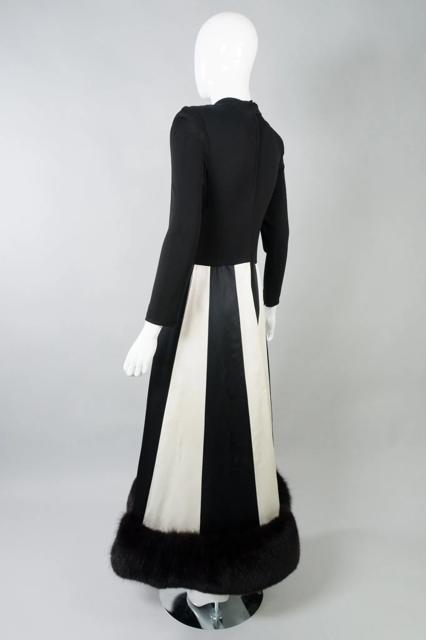 Fur Stripe Dress
