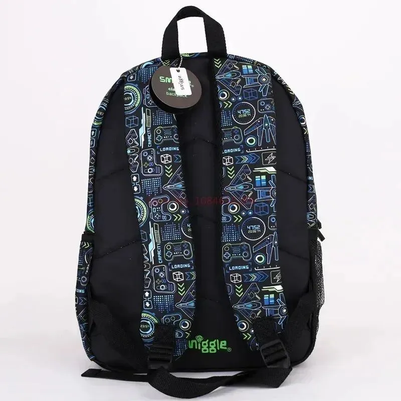 Genuine Australian Smiggle Black Game Controller Backpack Stationery Box Straw Kettle Crossbody Handle Meal Bag Student Gift