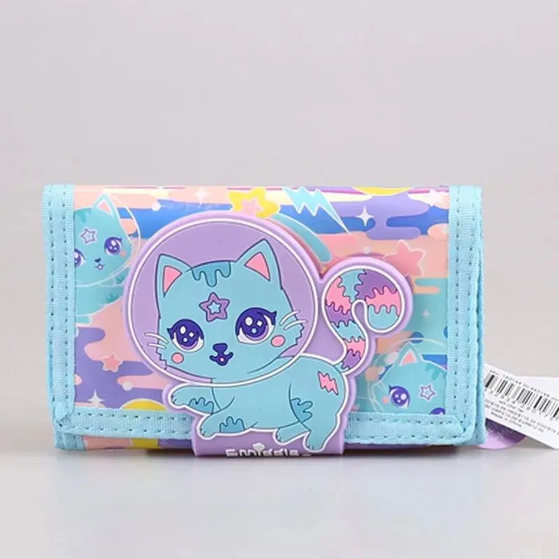 Genuine Australian Smiggle Blue Space Cat Student Backpack Crossbody Backpack Lunch Bag Pencil Box Card Bag Student Gift