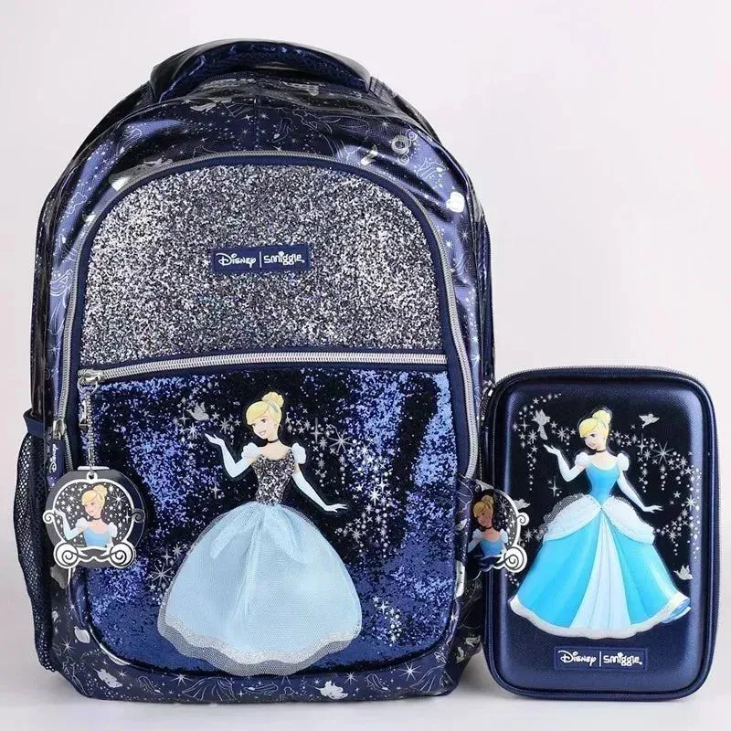 Genuine Australian Smiggle Disney Dark Blue Cinderella Backpack, Stationery Box, Meal Bag, Crossbody Bag, Student Gift