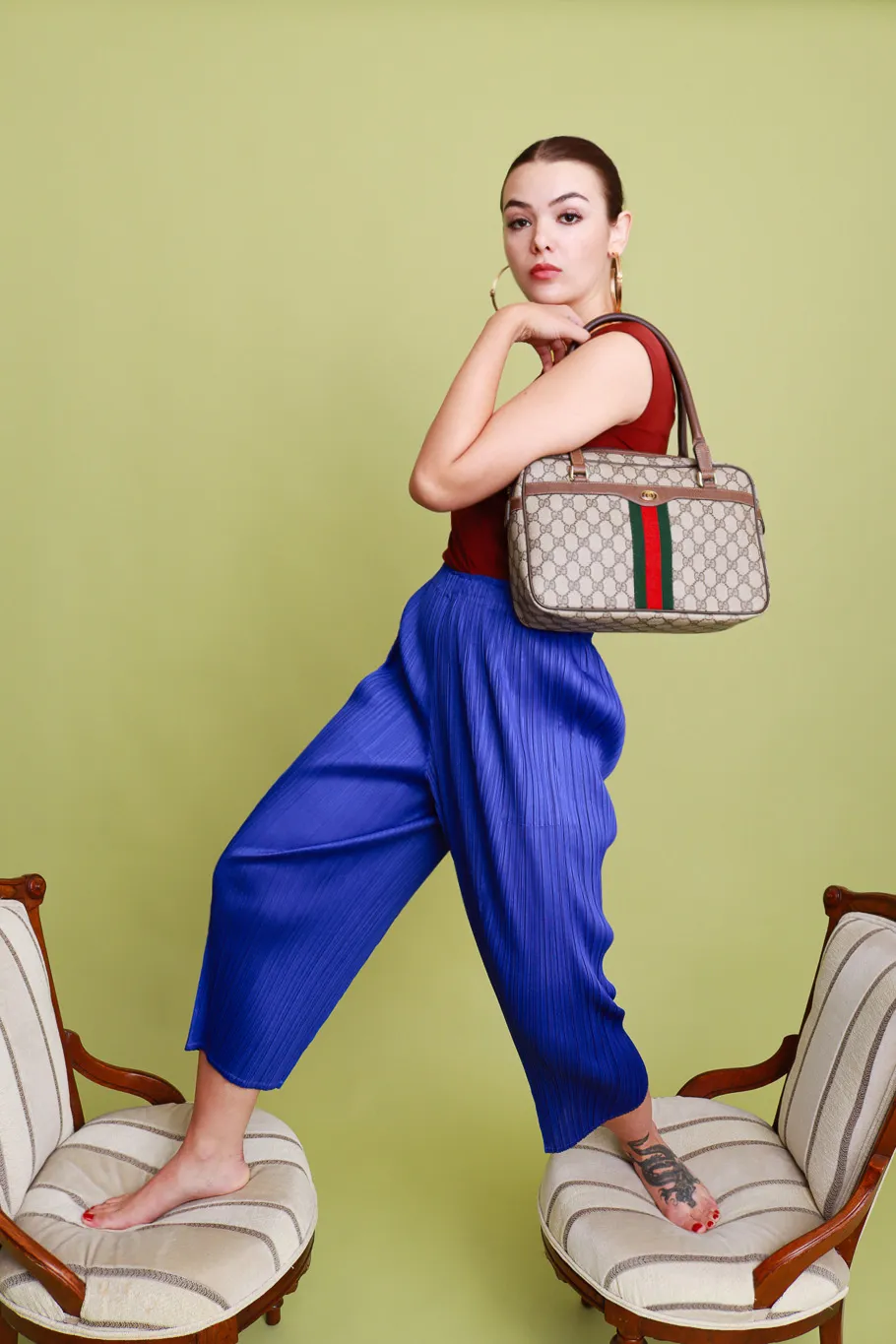 GG Monogram Ophidia Top Handle Bag