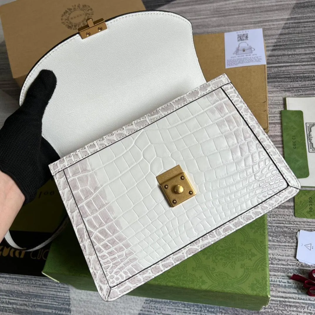 gg Ophidia Small gg Top Handle Bag White For Women, Women&#8217;s Bags 9.8in/25cm gg