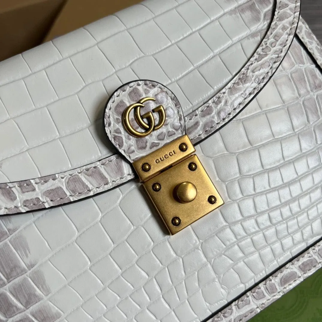 gg Ophidia Small gg Top Handle Bag White For Women, Women&#8217;s Bags 9.8in/25cm gg