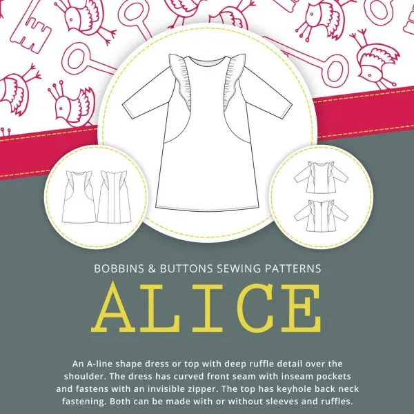 Girls Dress Pattern - Alice From Bobbins and Buttons