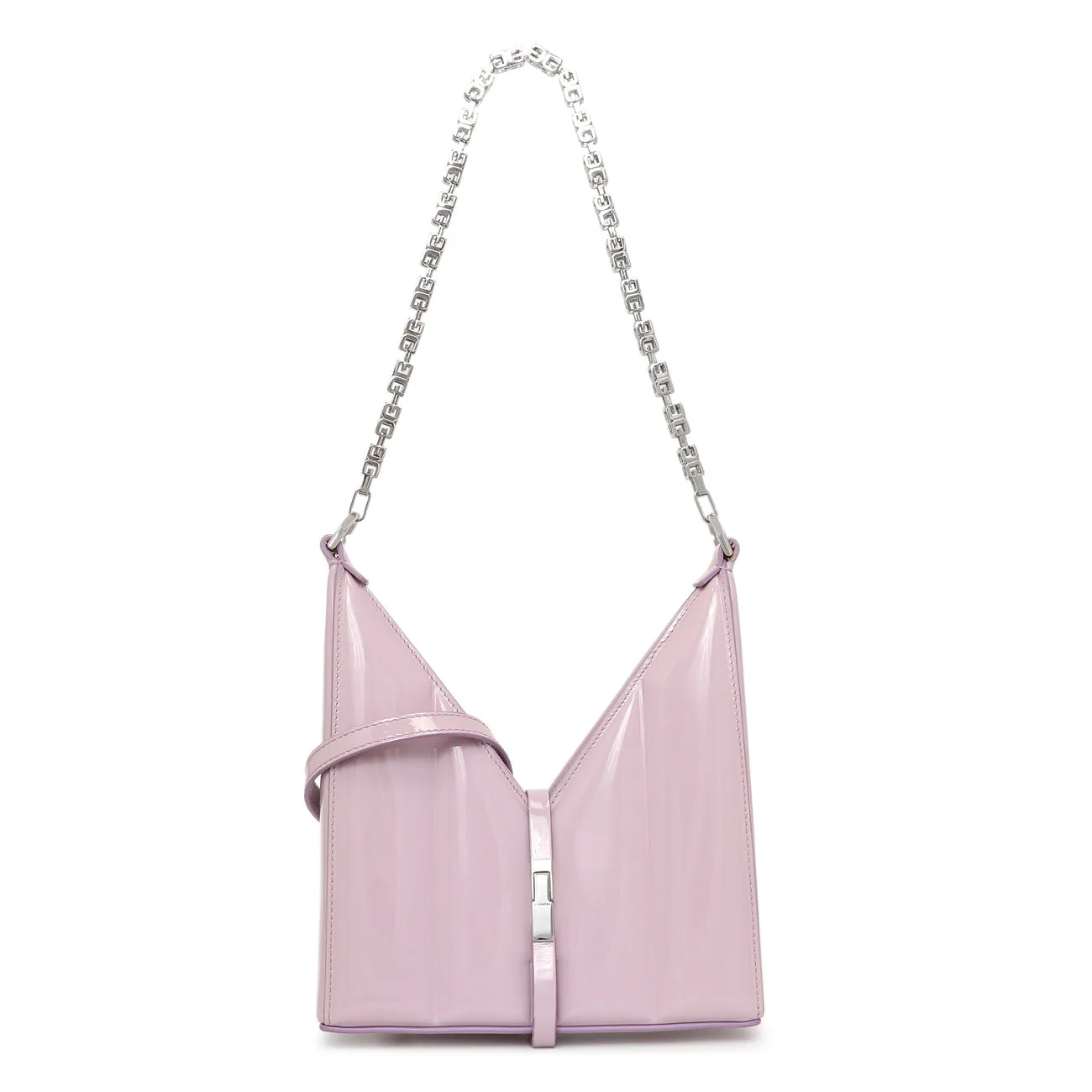 Givenchy Lilac Padded Patent Small Cut Out Shoulder Bag