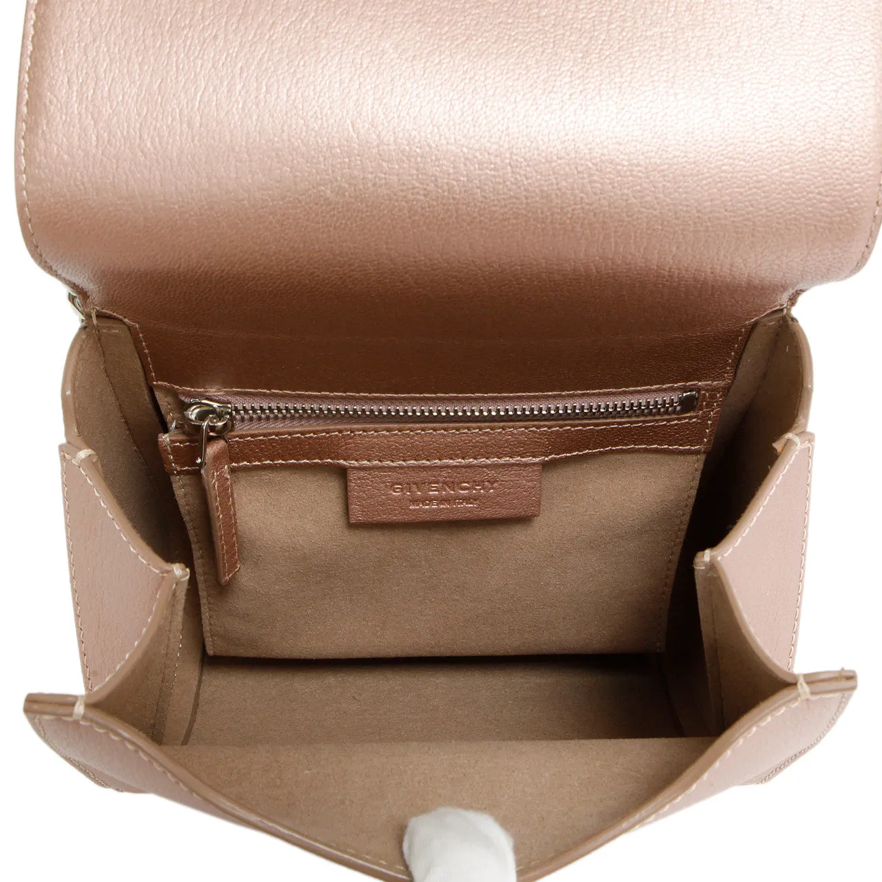 Givenchy Rose Gold Calfskin Mini Pandora Box Chain Crossbody