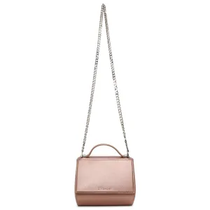 Givenchy Rose Gold Calfskin Mini Pandora Box Chain Crossbody