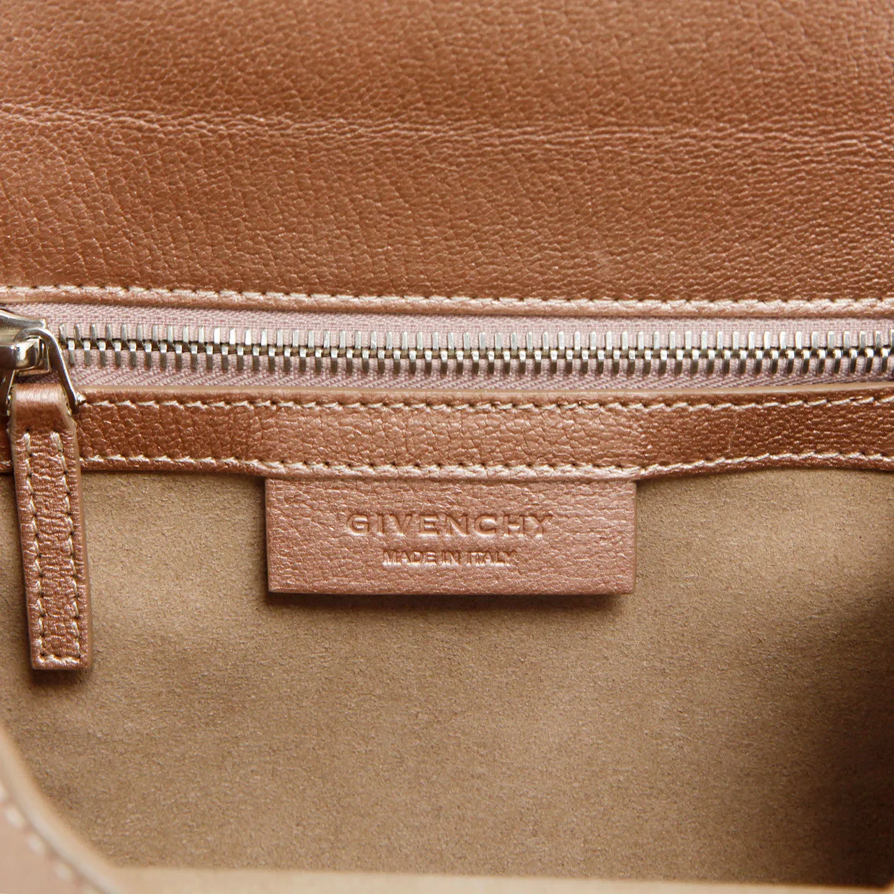 Givenchy Rose Gold Calfskin Mini Pandora Box Chain Crossbody