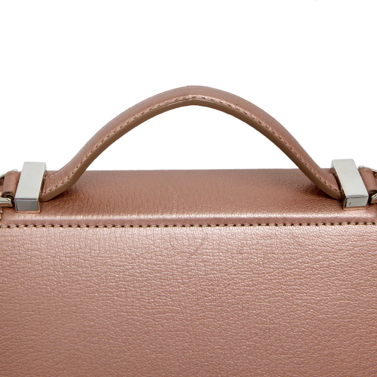 Givenchy Rose Gold Calfskin Mini Pandora Box Chain Crossbody