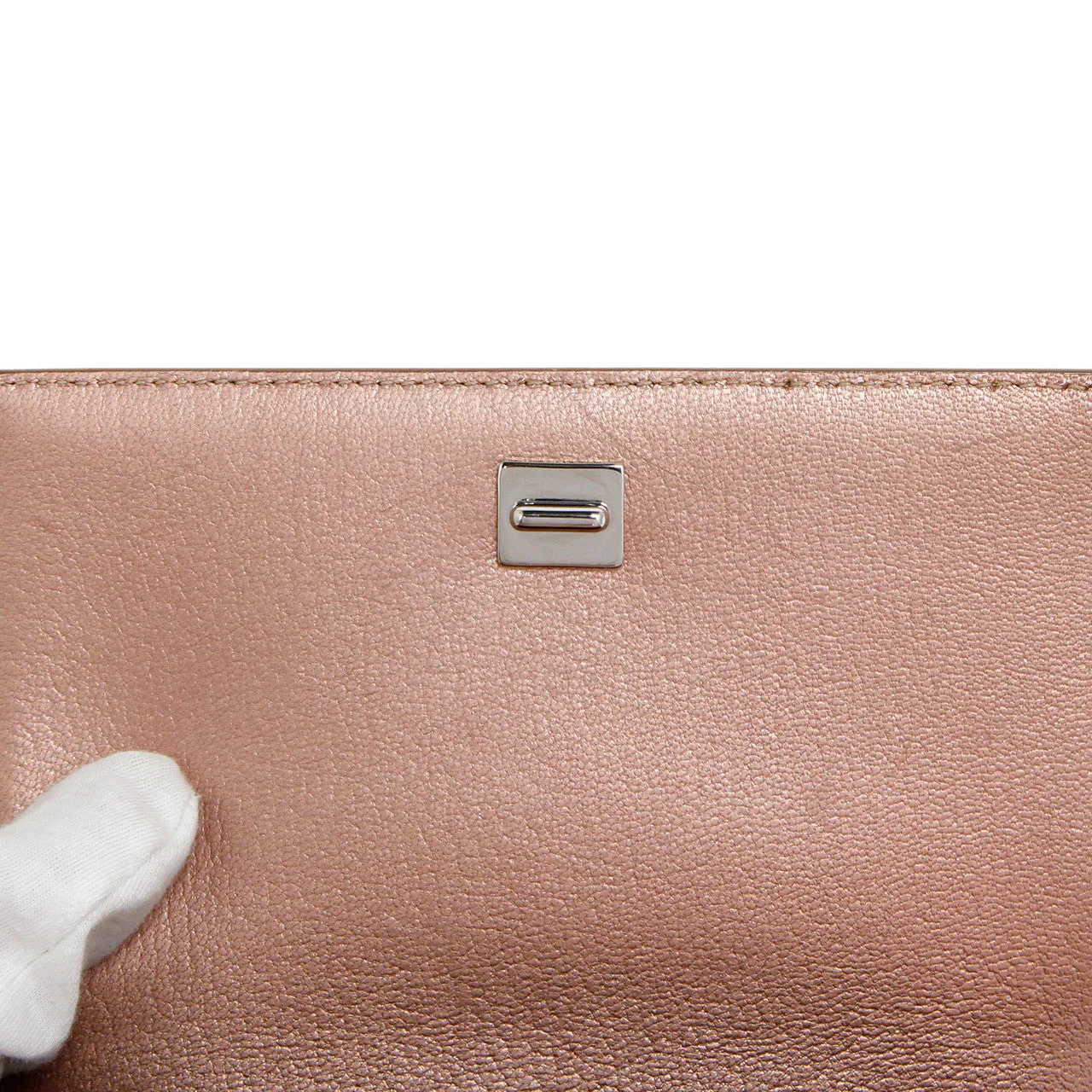 Givenchy Rose Gold Calfskin Mini Pandora Box Chain Crossbody