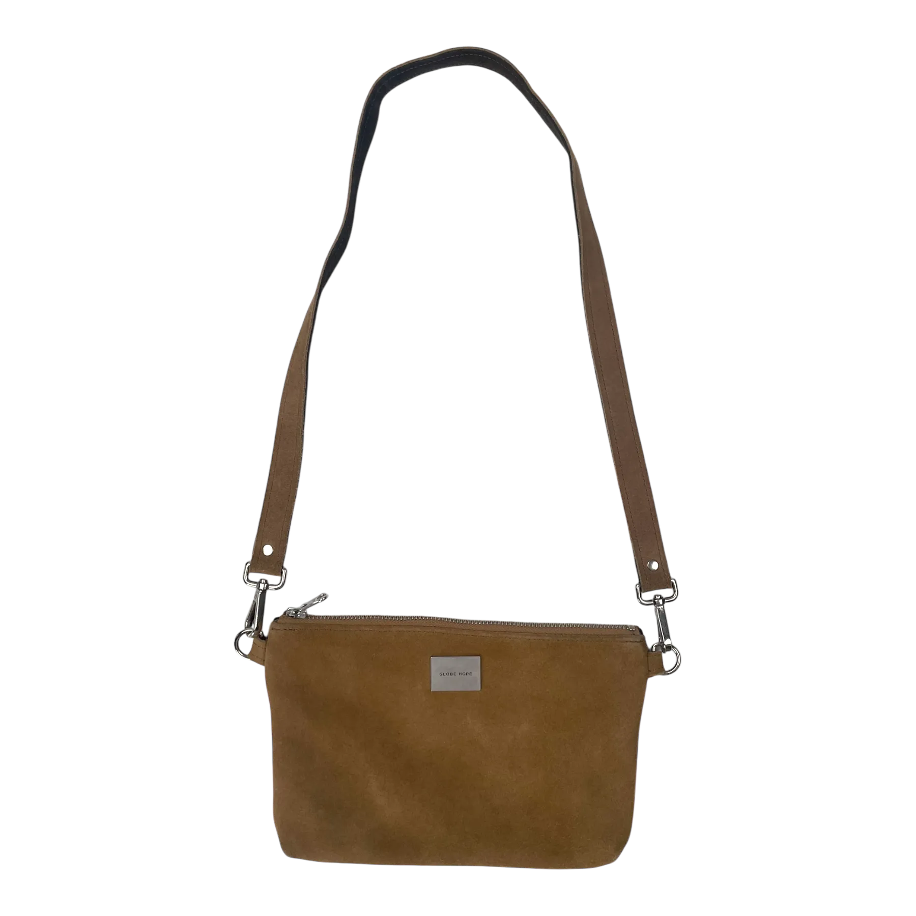 Globe Hope suede crossbody bag, brown
