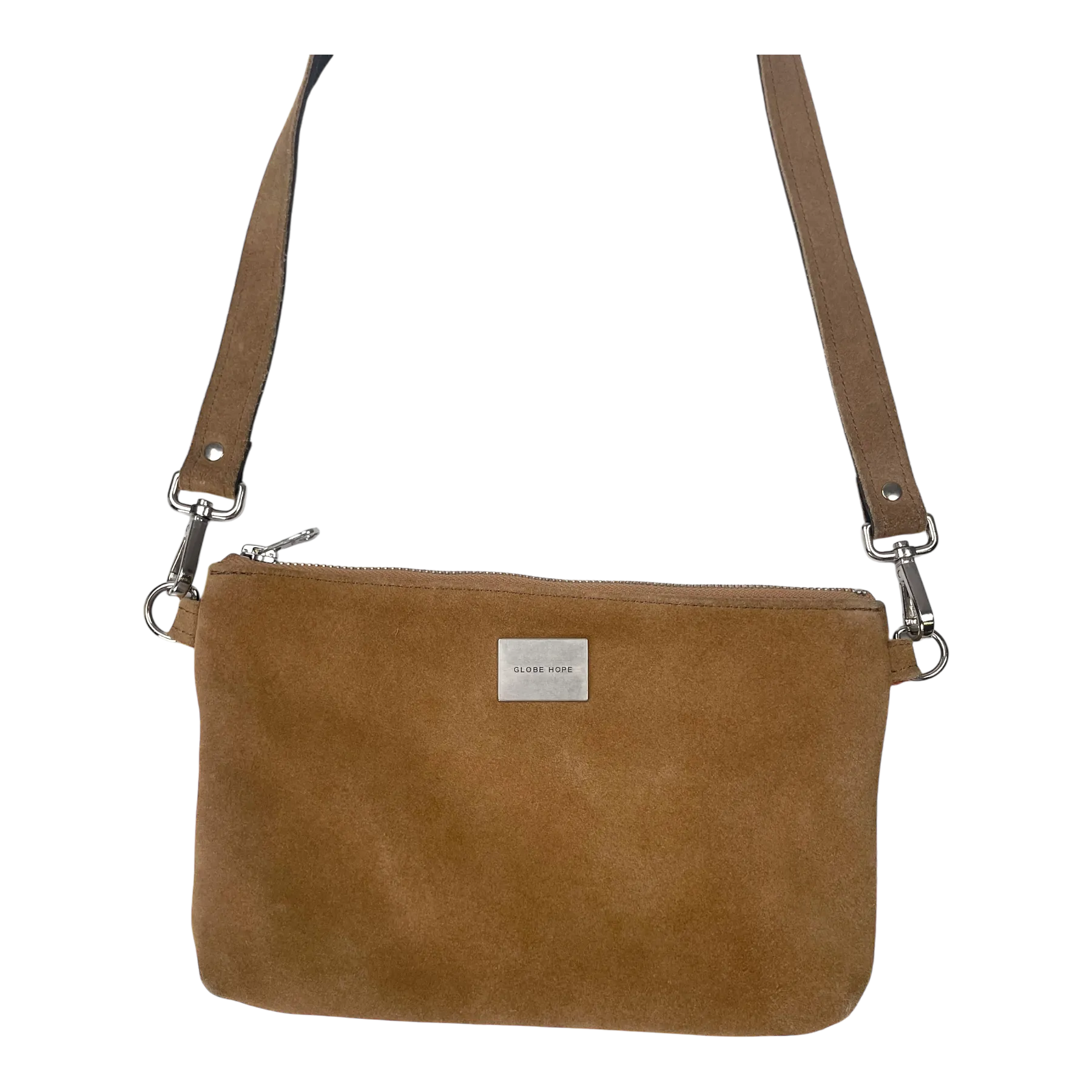 Globe Hope suede crossbody bag, brown