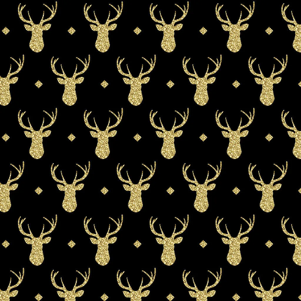 Gold Glitter Antler Heat Transfer Vinyl Sheet