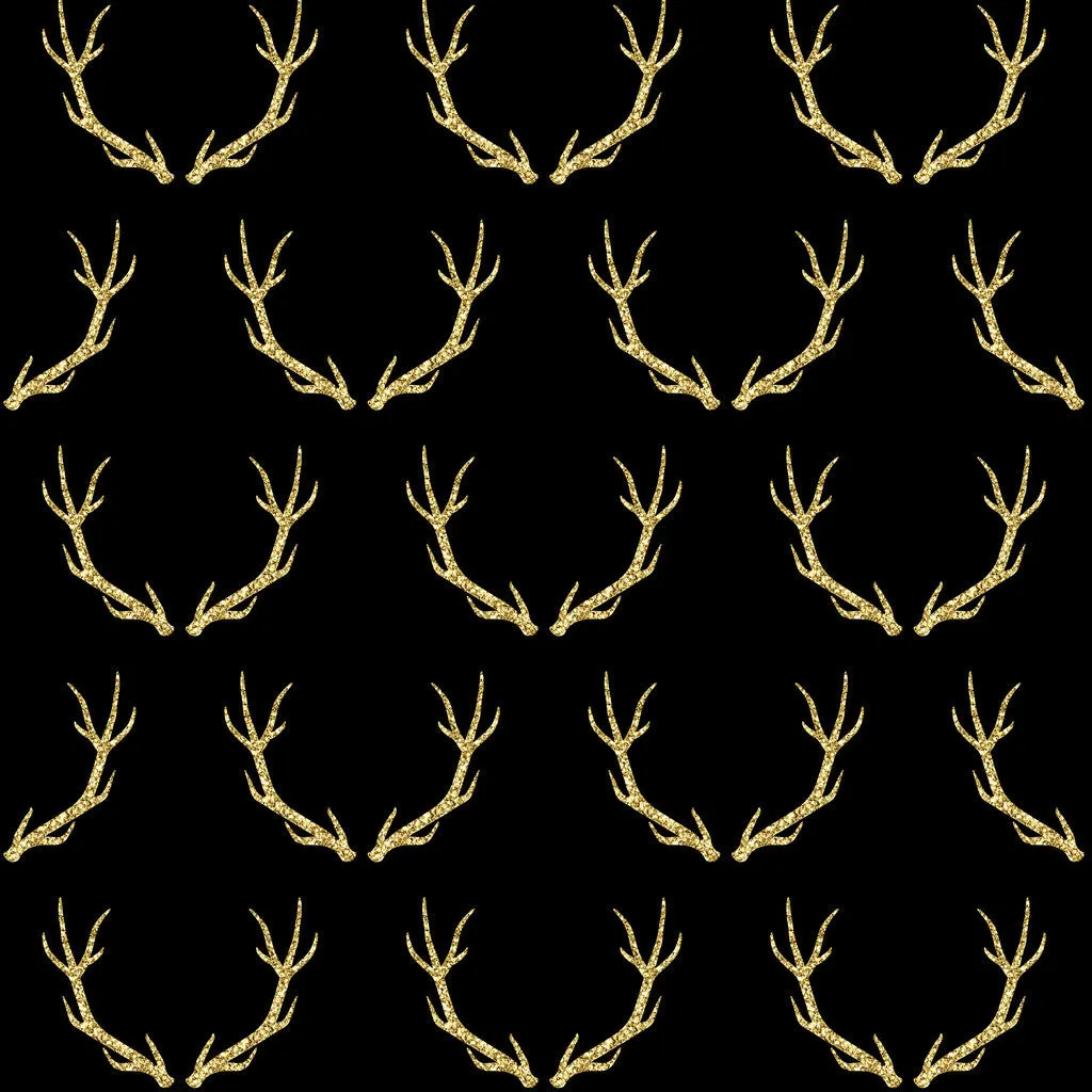 Gold Glitter Antler Heat Transfer Vinyl Sheet
