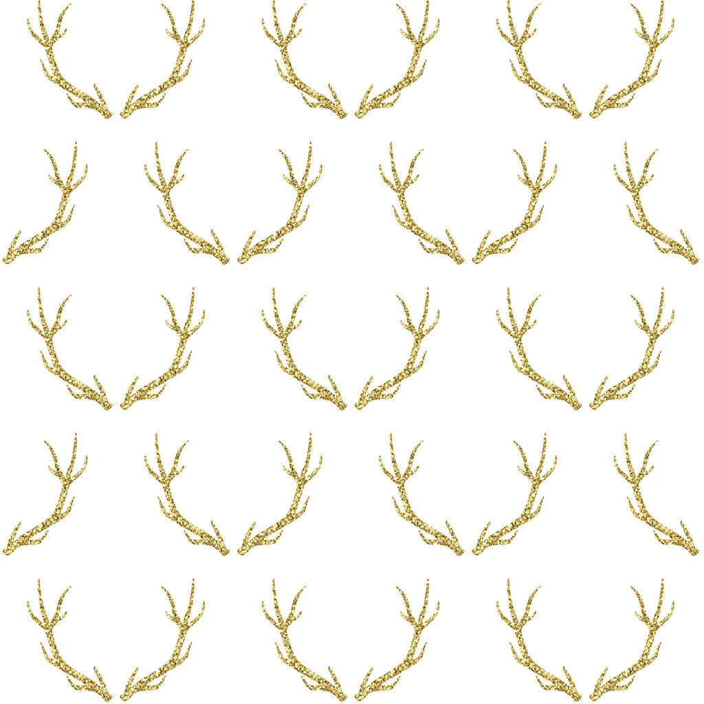 Gold Glitter Antler Heat Transfer Vinyl Sheet
