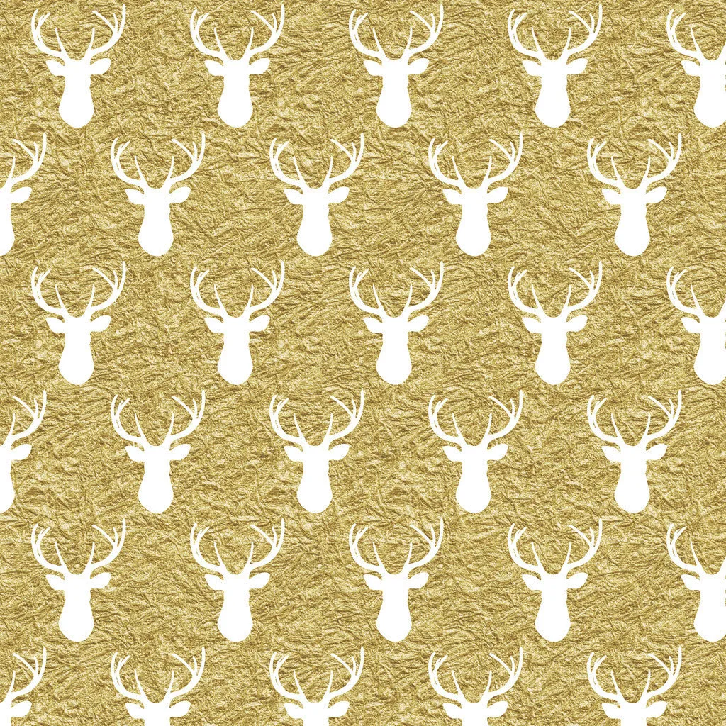 Gold Glitter Antler Heat Transfer Vinyl Sheet