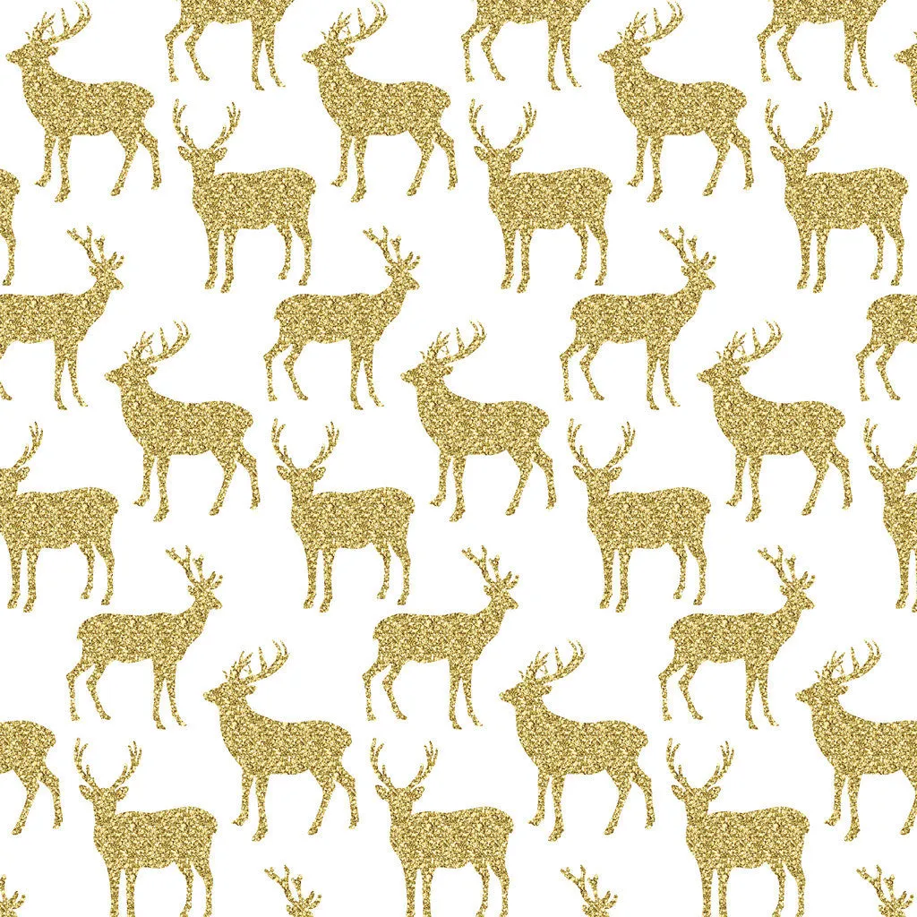 Gold Glitter Antler Heat Transfer Vinyl Sheet