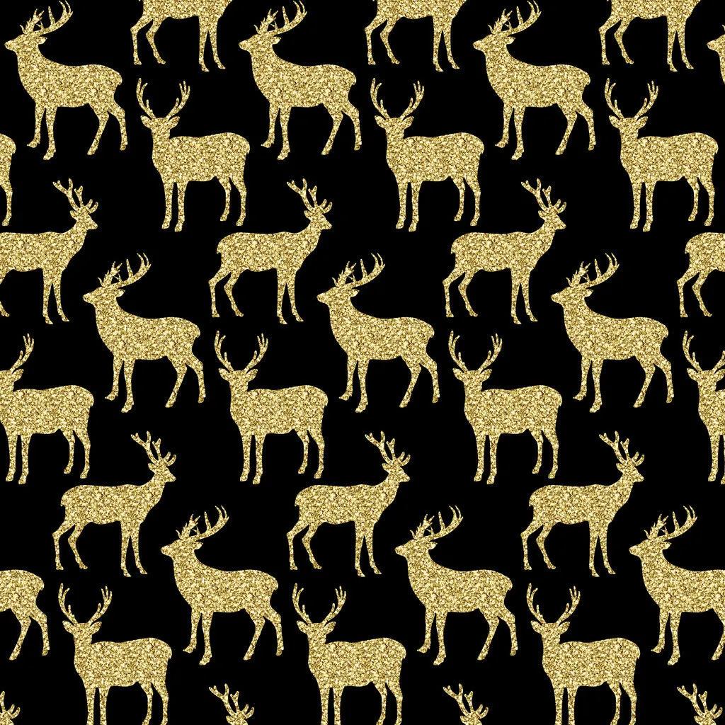 Gold Glitter Antler Heat Transfer Vinyl Sheet