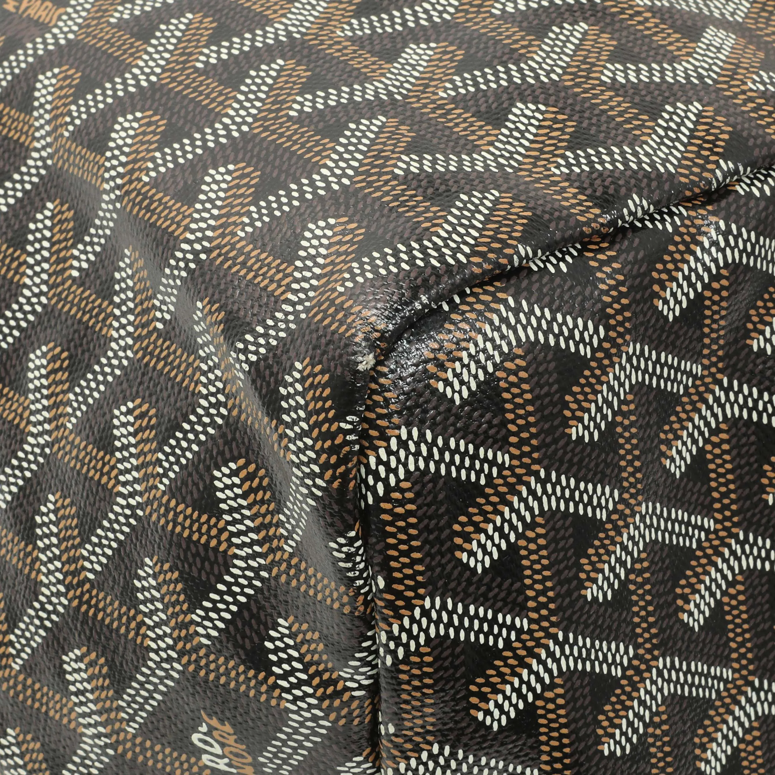 Goyard Black Gold Goyardine Saint Louis GM