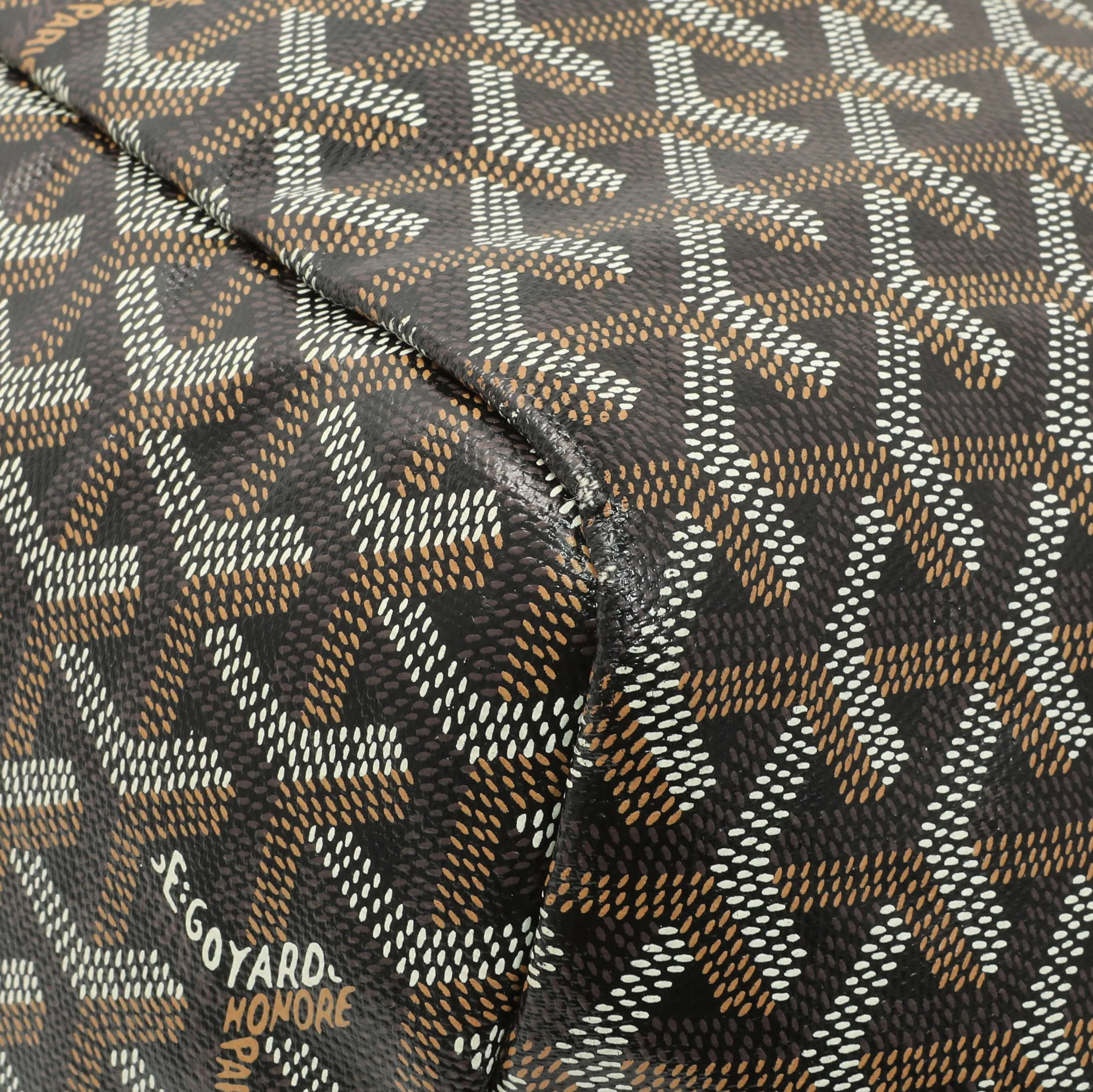Goyard Black Gold Goyardine Saint Louis GM