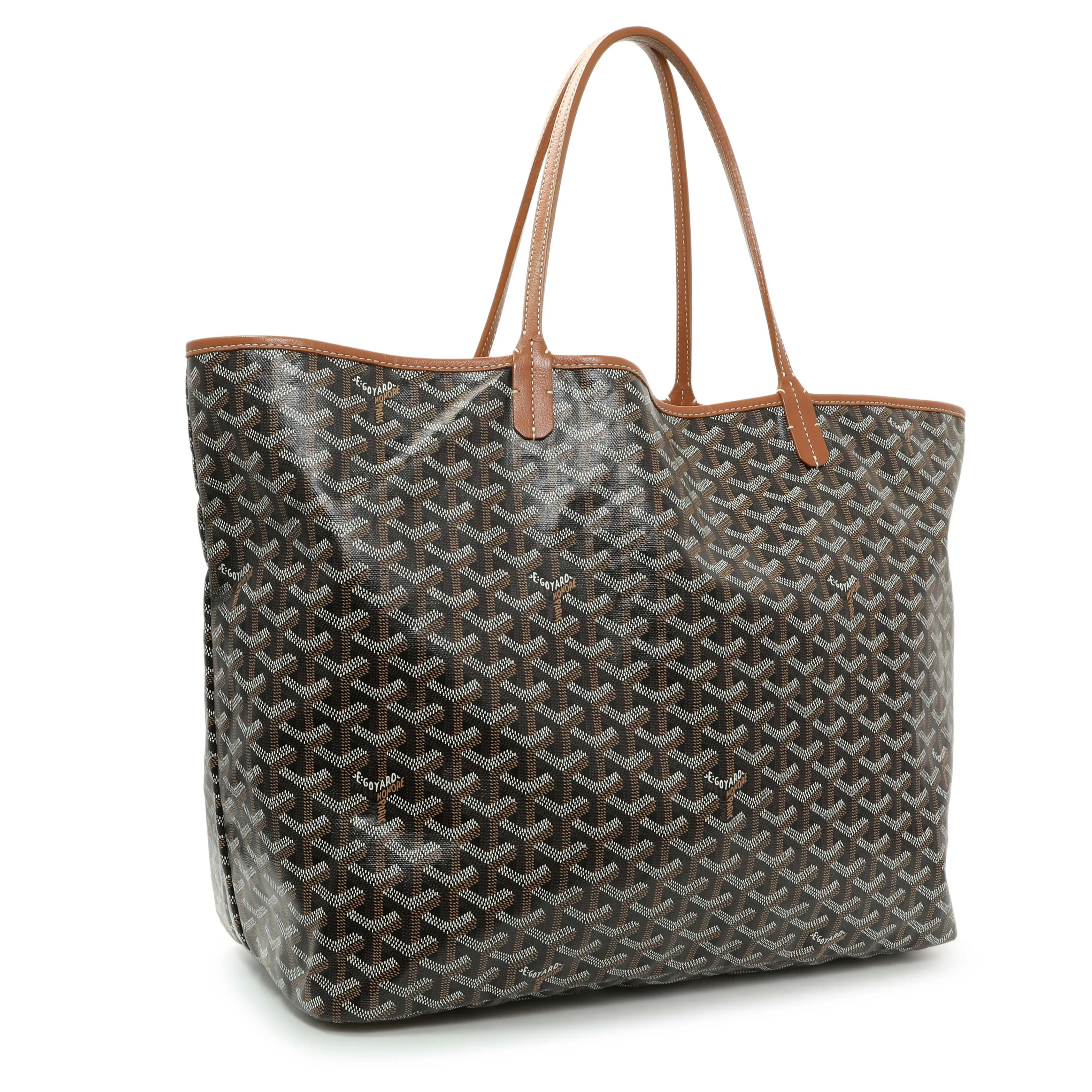 Goyard Black Gold Goyardine Saint Louis GM