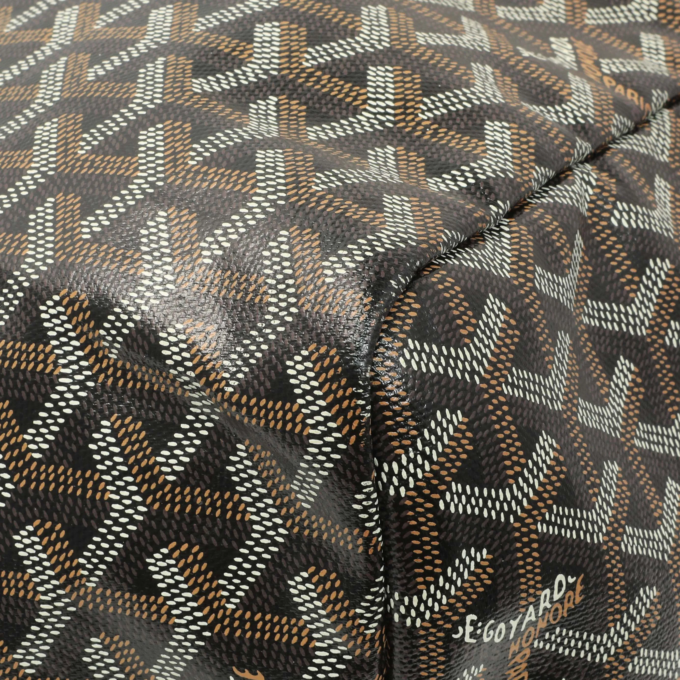 Goyard Black Gold Goyardine Saint Louis GM