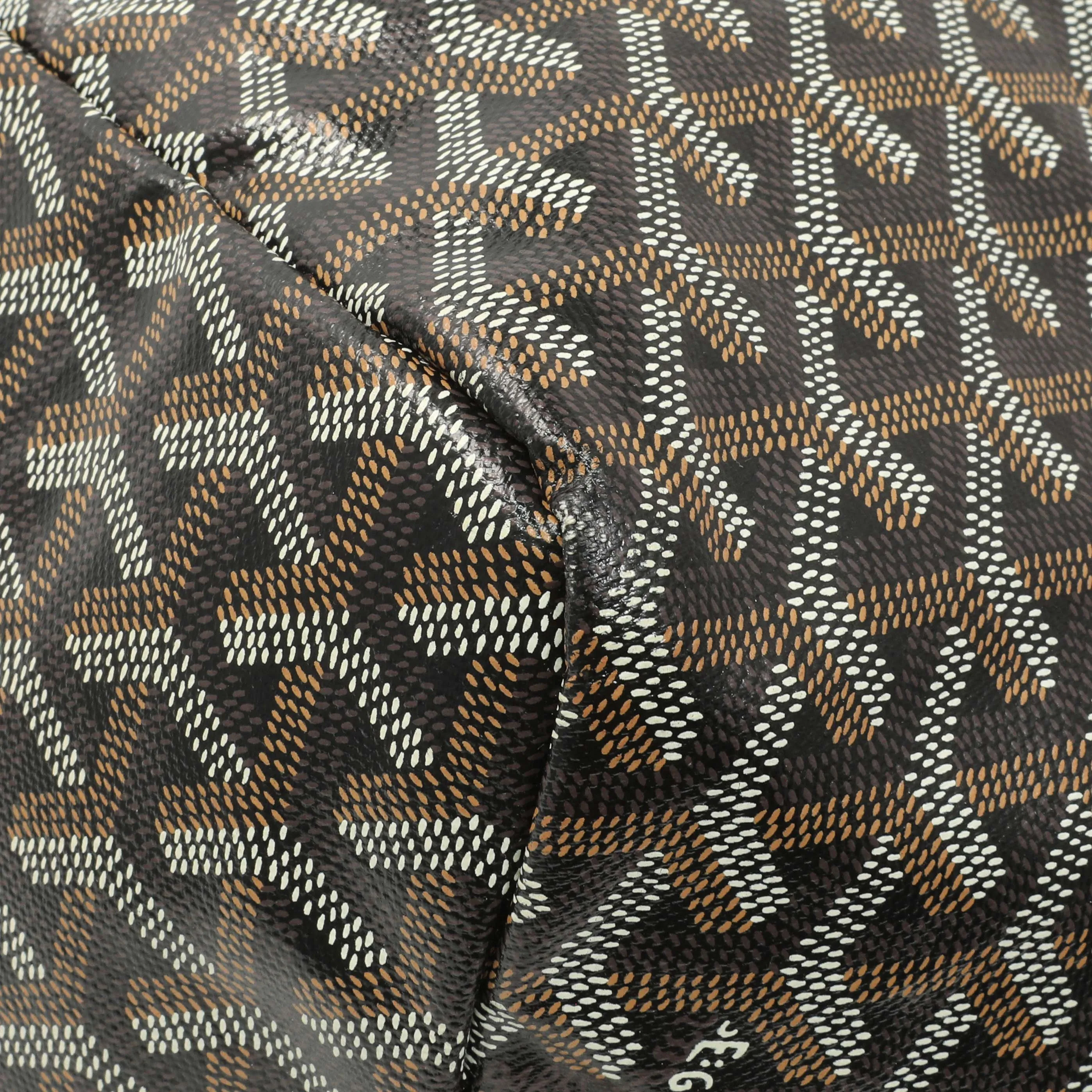 Goyard Black Gold Goyardine Saint Louis GM