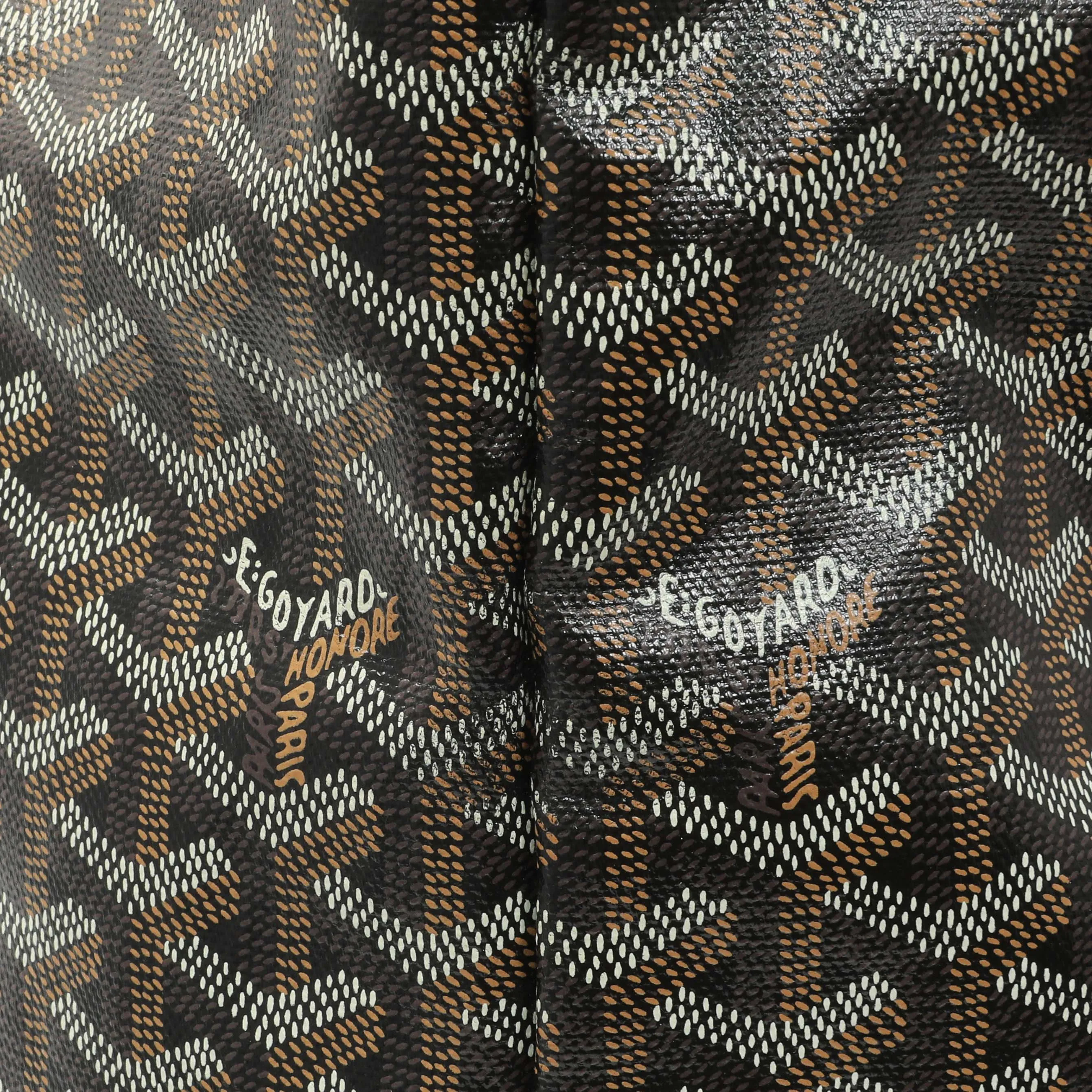Goyard Black Gold Goyardine Saint Louis GM