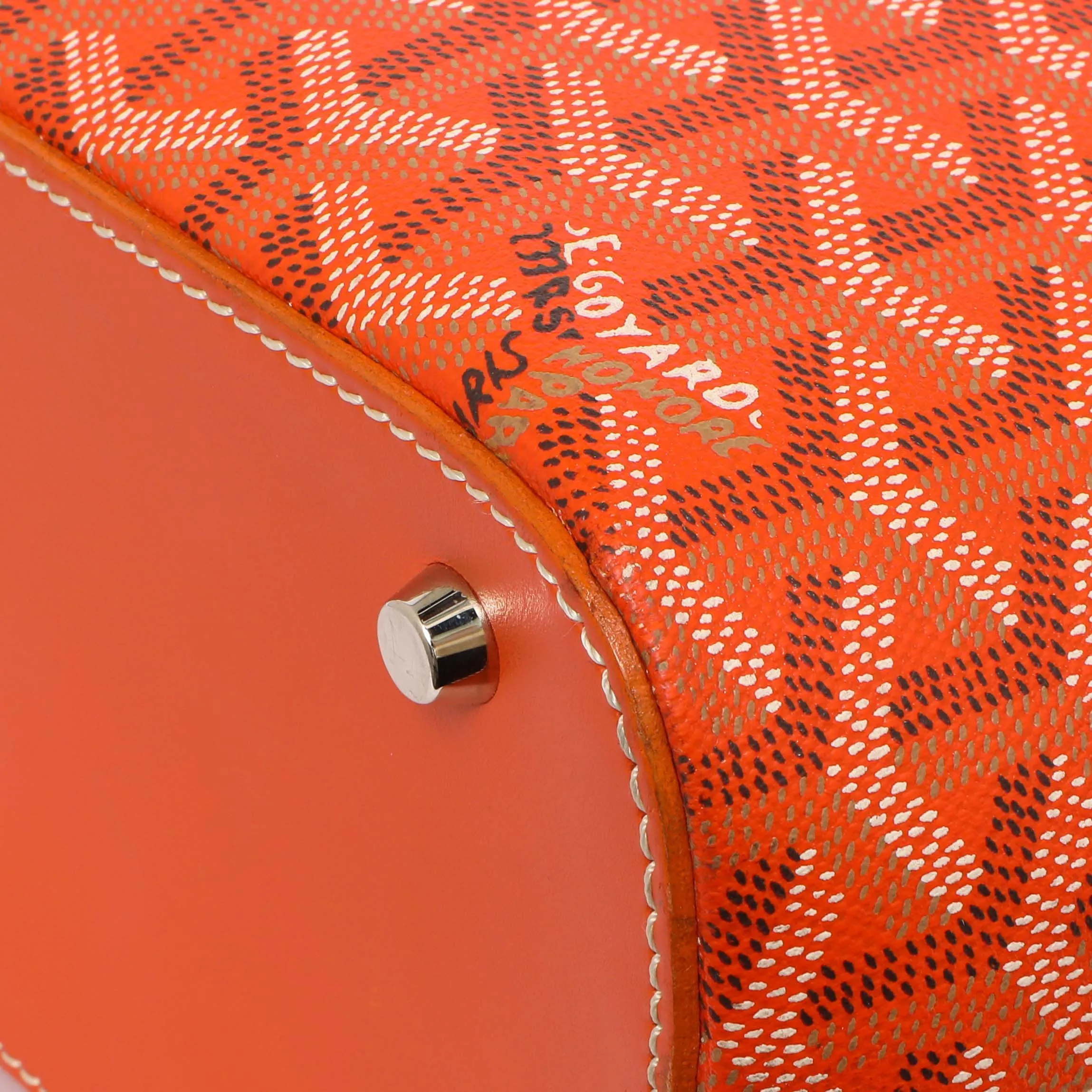Goyard Orange Goyardine Sac Marie Galante GM