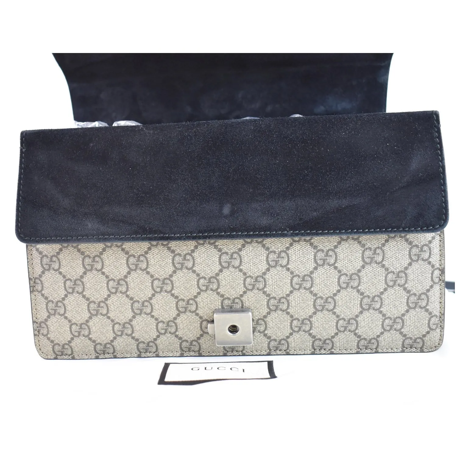 GUCCI Dionysus Small GG Supreme Canvas Shoulder Bag Beige 400249