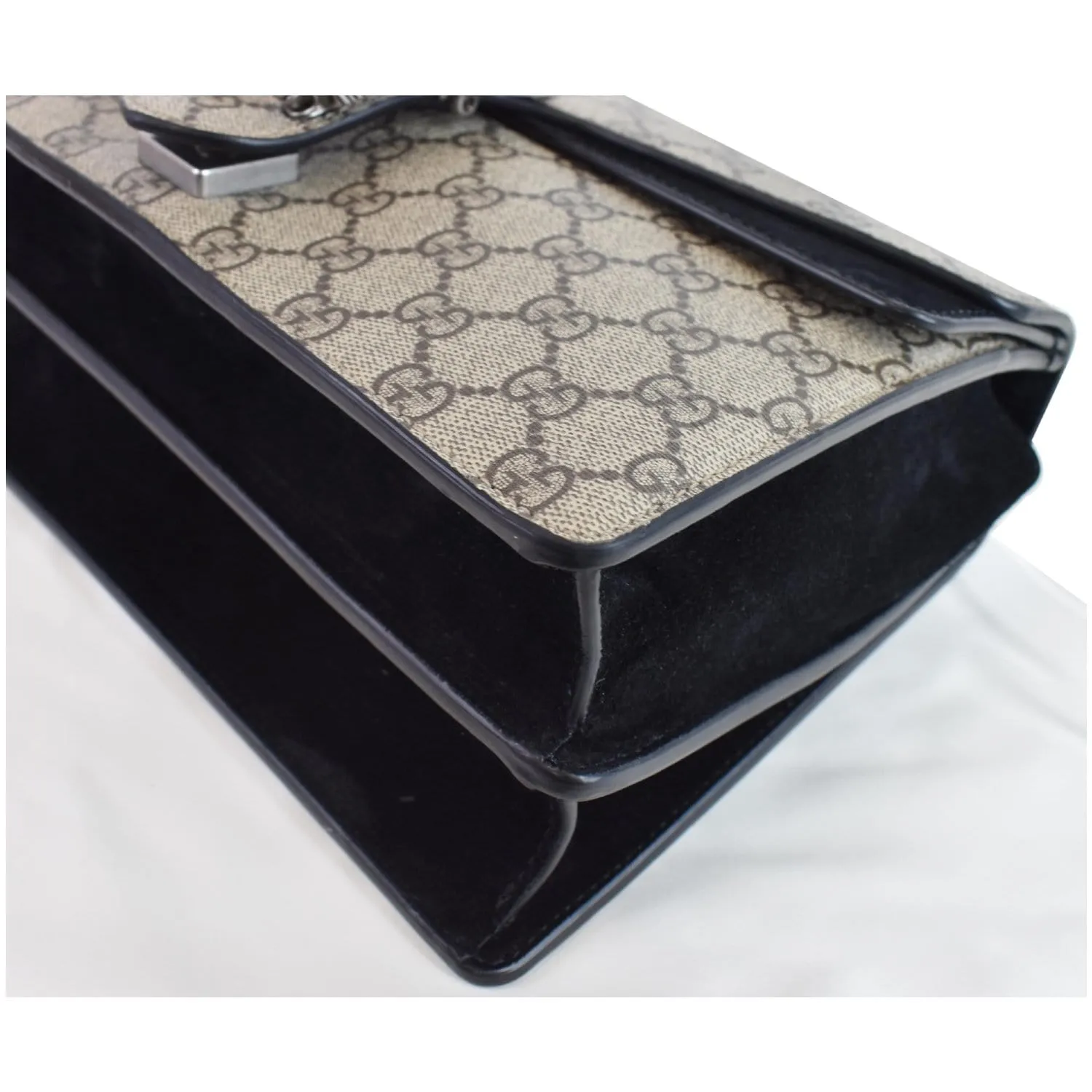 GUCCI Dionysus Small GG Supreme Canvas Shoulder Bag Beige 400249