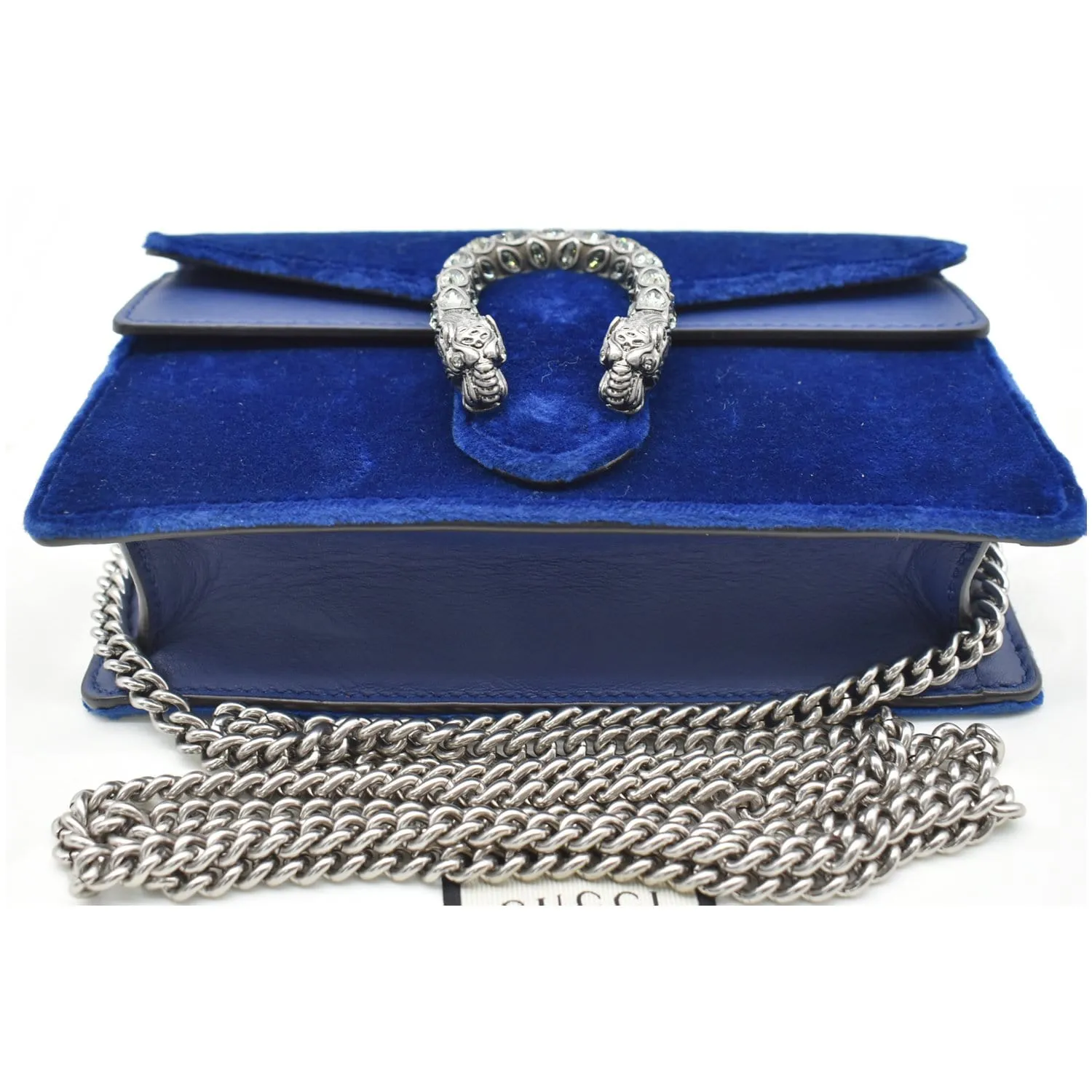 GUCCI Dionysus Super Mini Suede Leather Shoulder Bag Blue 476432