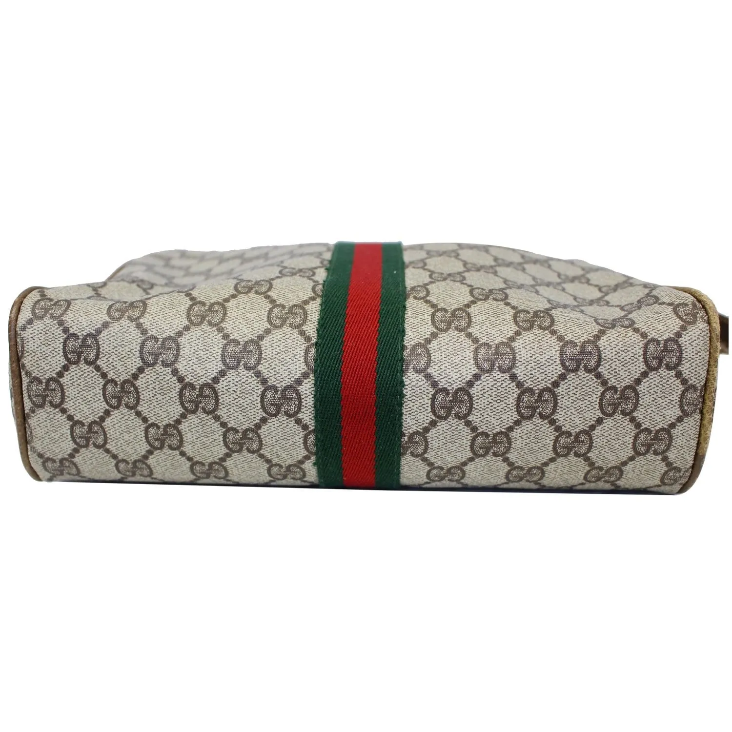 GUCCI GG Canvas Web Crossbody Bag Brown Vintage