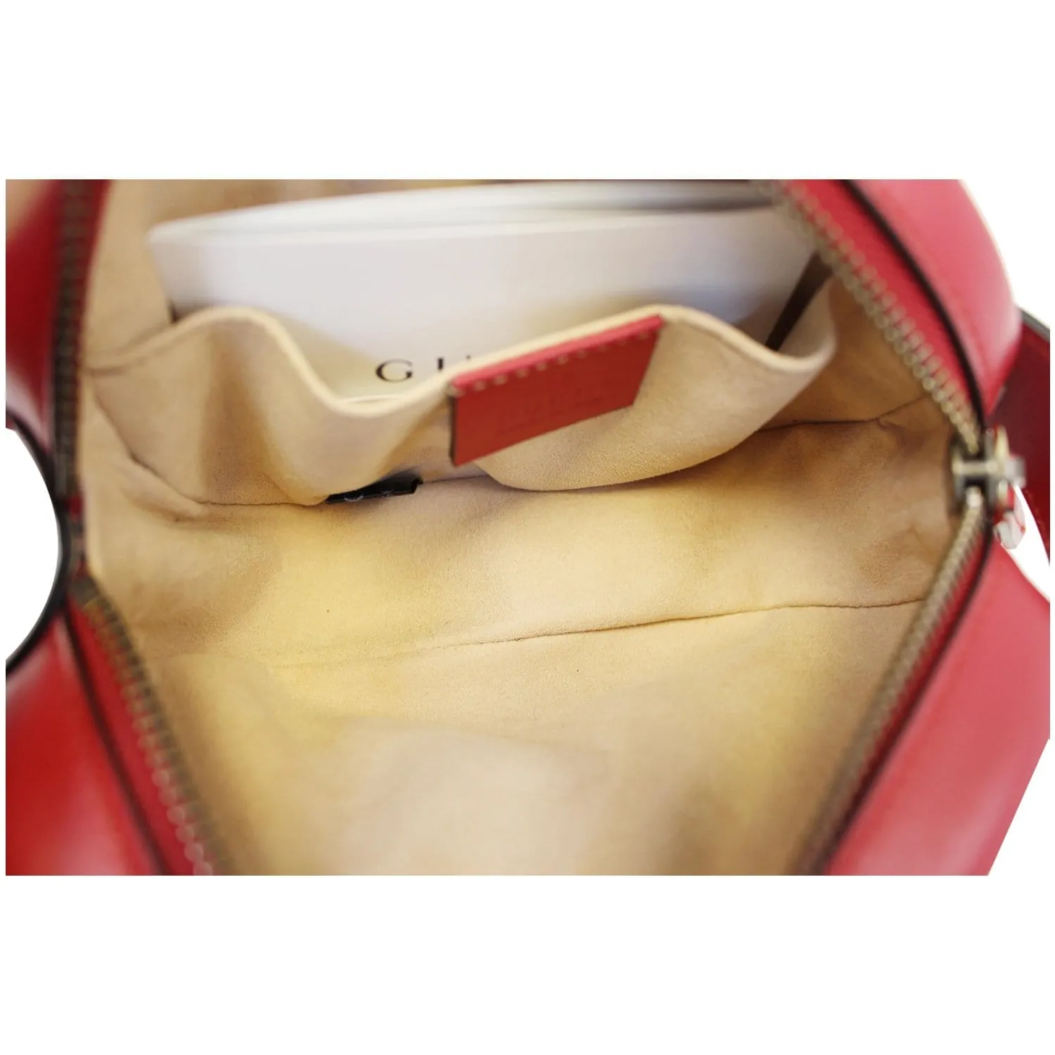 GUCCI GG Marmont Matelasse Leather Belt Bag 476434 Red