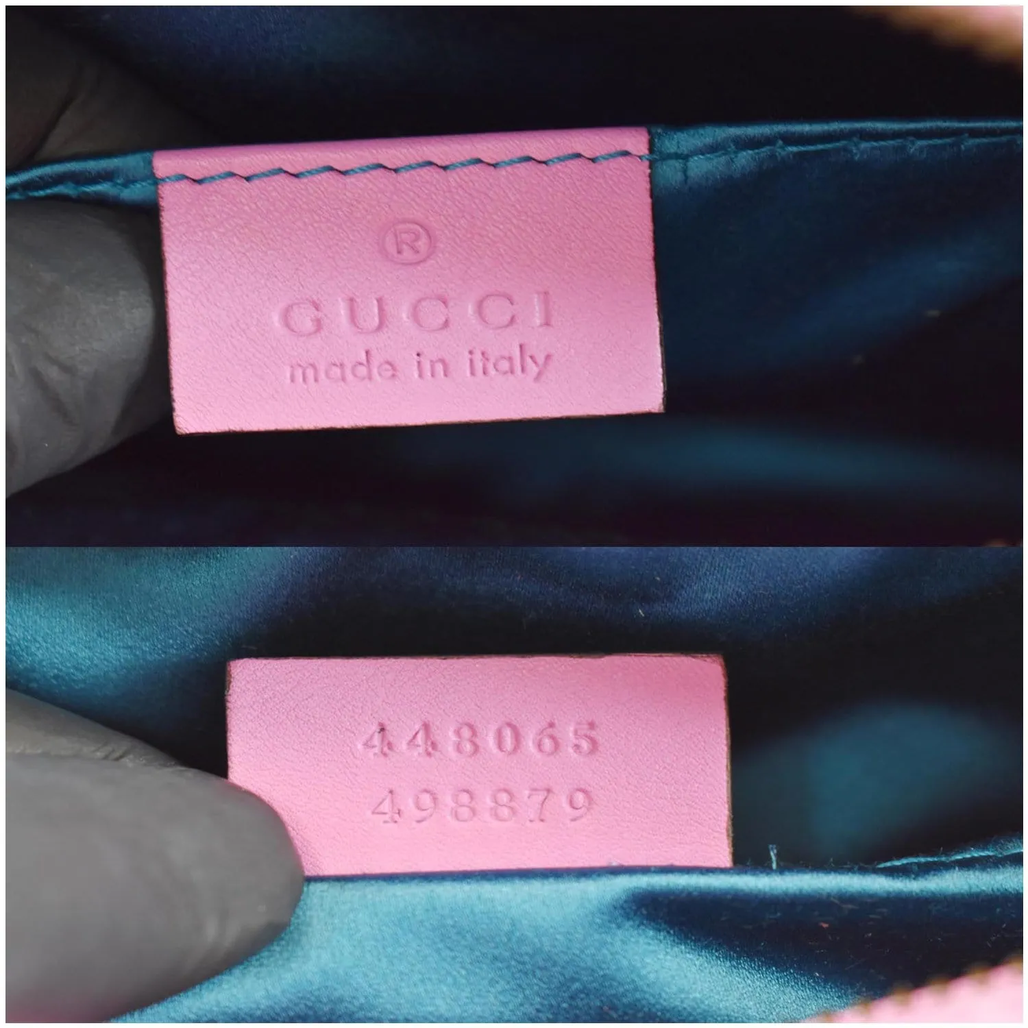 GUCCI GG Marmont Mini Marquise Crystal Velvet Crossbody Bag Pink 448065