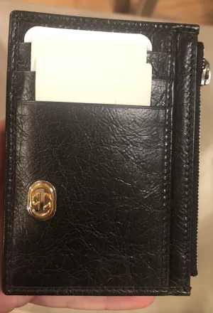 Gucci GG Morpheus Card Holder with Zipper in Black