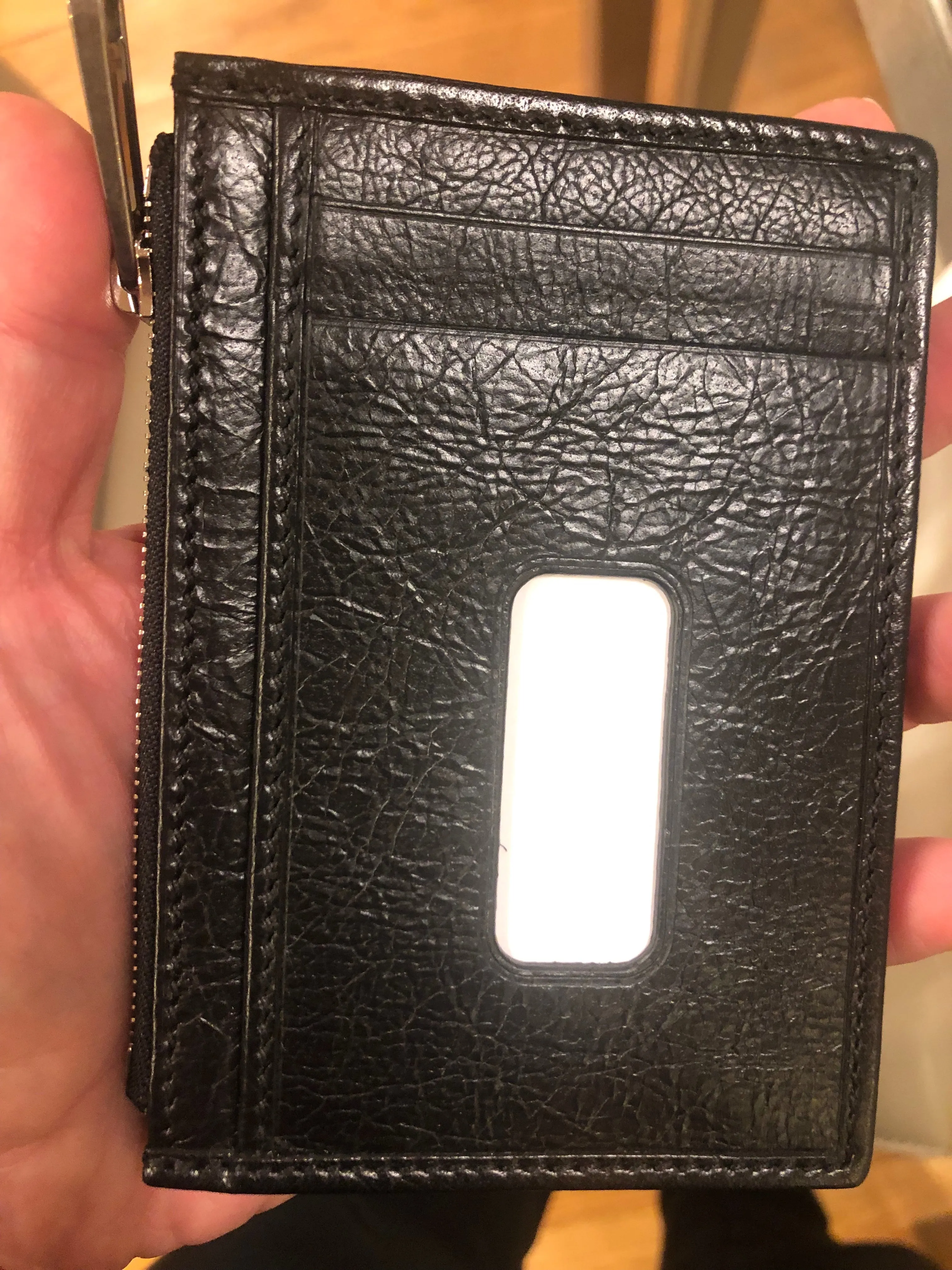 Gucci GG Morpheus Card Holder with Zipper in Black
