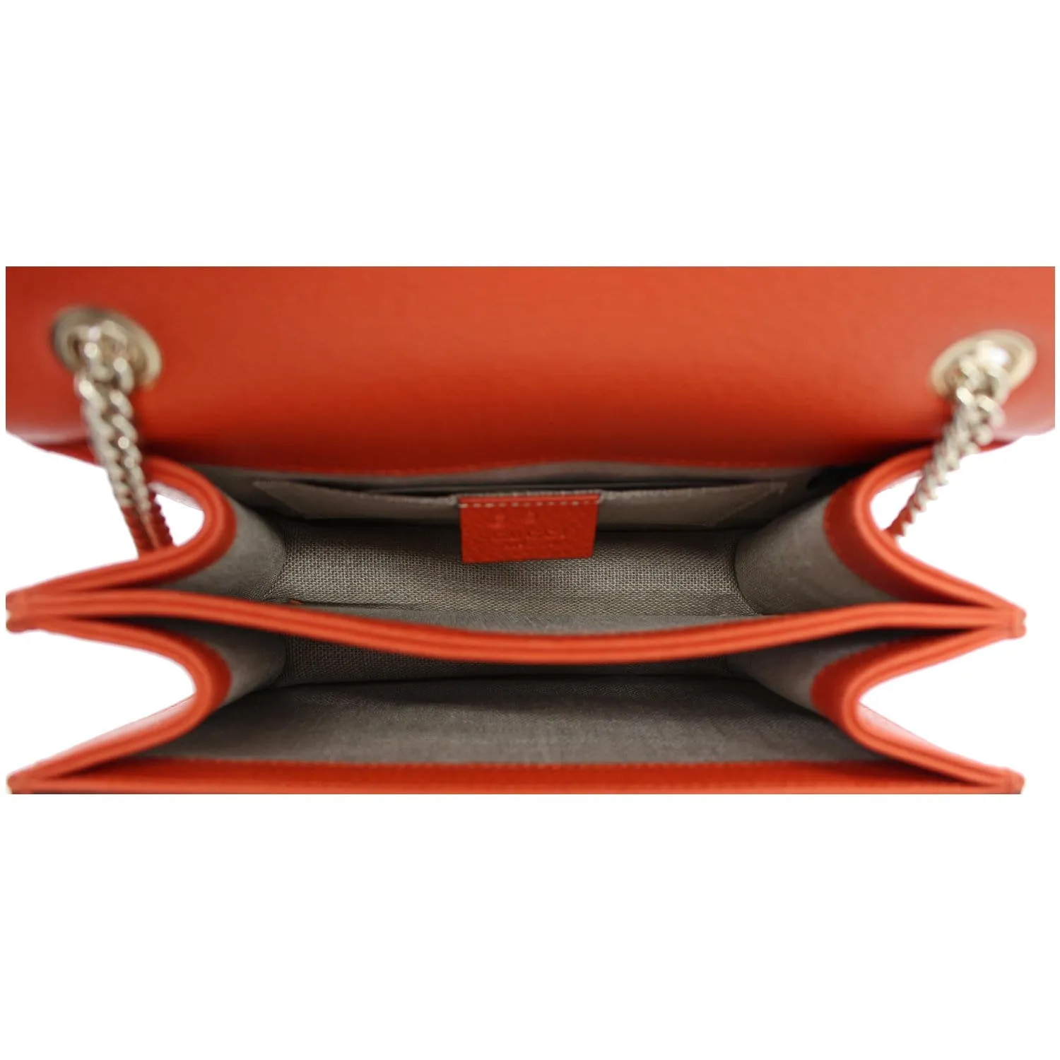 GUCCI Interlocking GG Leather Crossbody Bag Orange 510304