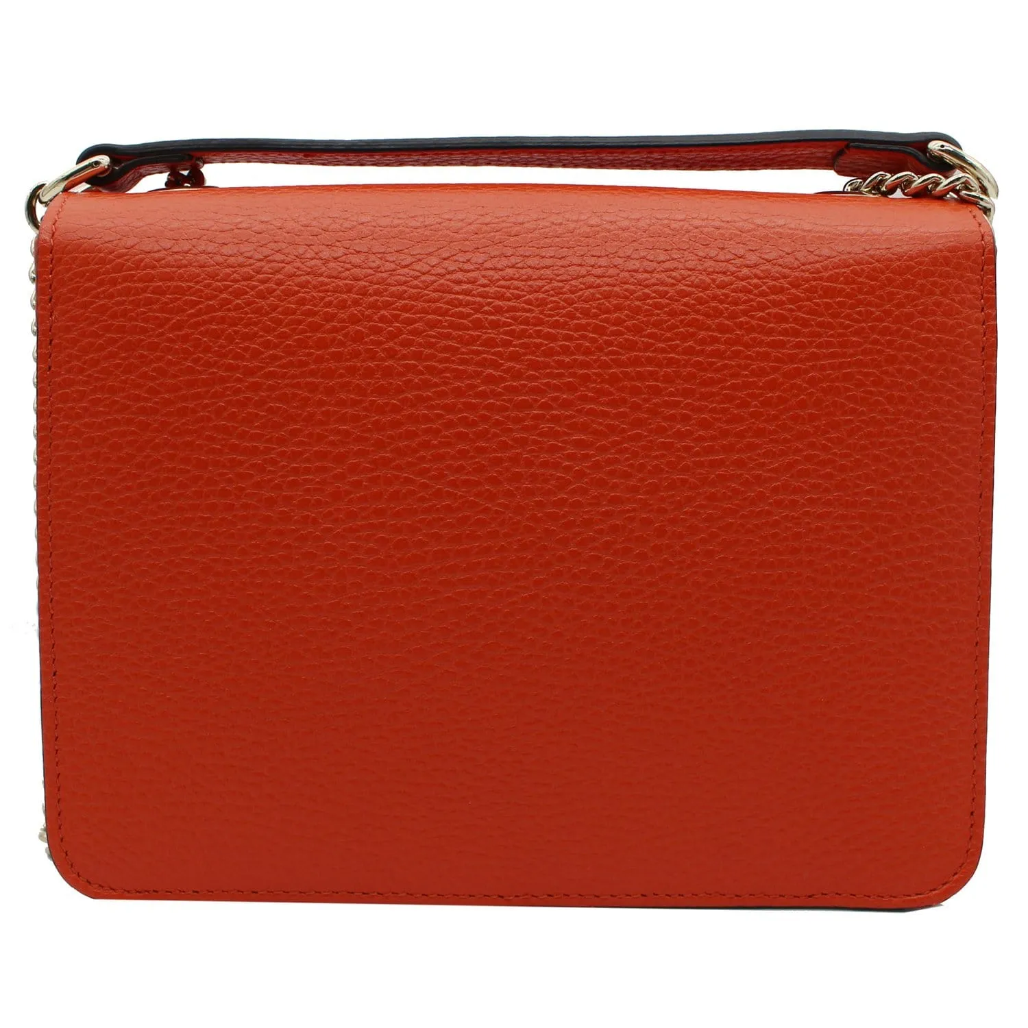 GUCCI Interlocking GG Leather Crossbody Bag Orange 510304