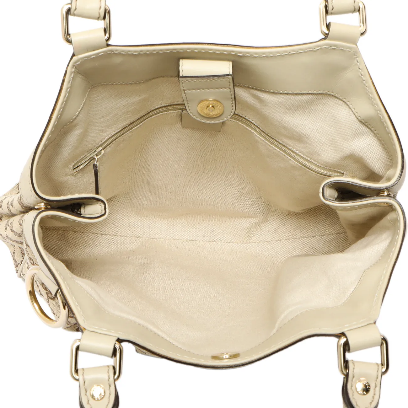 Gucci Ivory Monogram Medium Sukey Tote